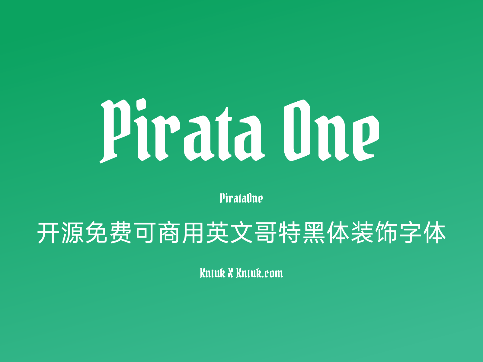 Pirata One 开源免费可商用英文哥特黑体装饰字体