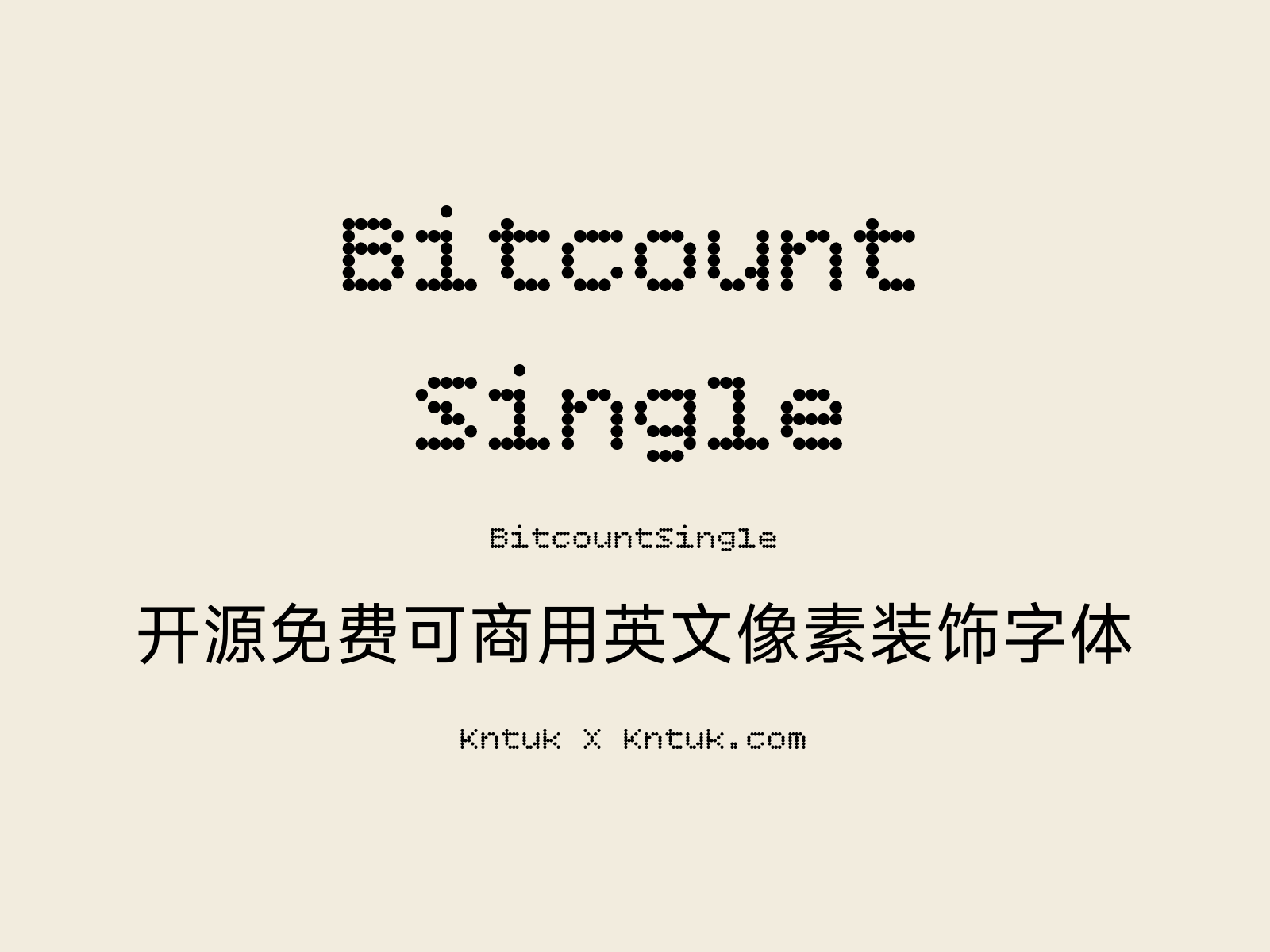 Bitcount Single 开源免费可商用英文像素装饰字体