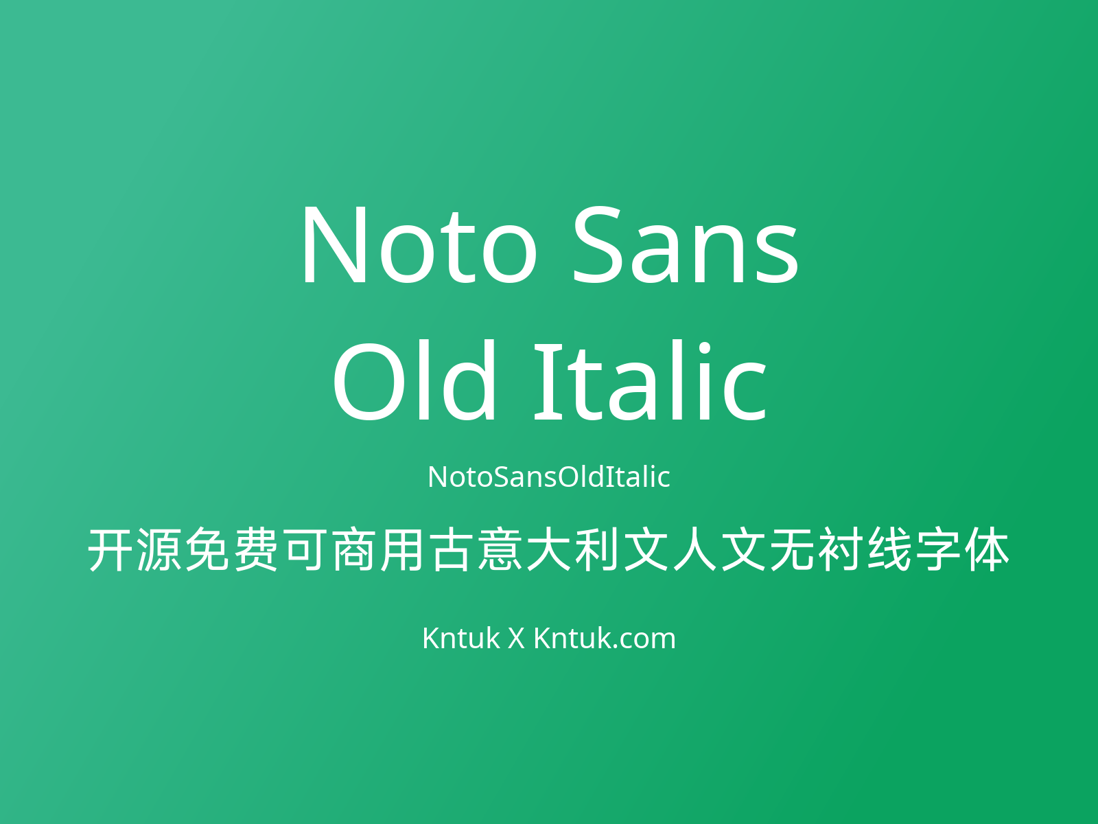 Noto Sans Old Italic 开源免费可商用古意大利文人文无衬线字体