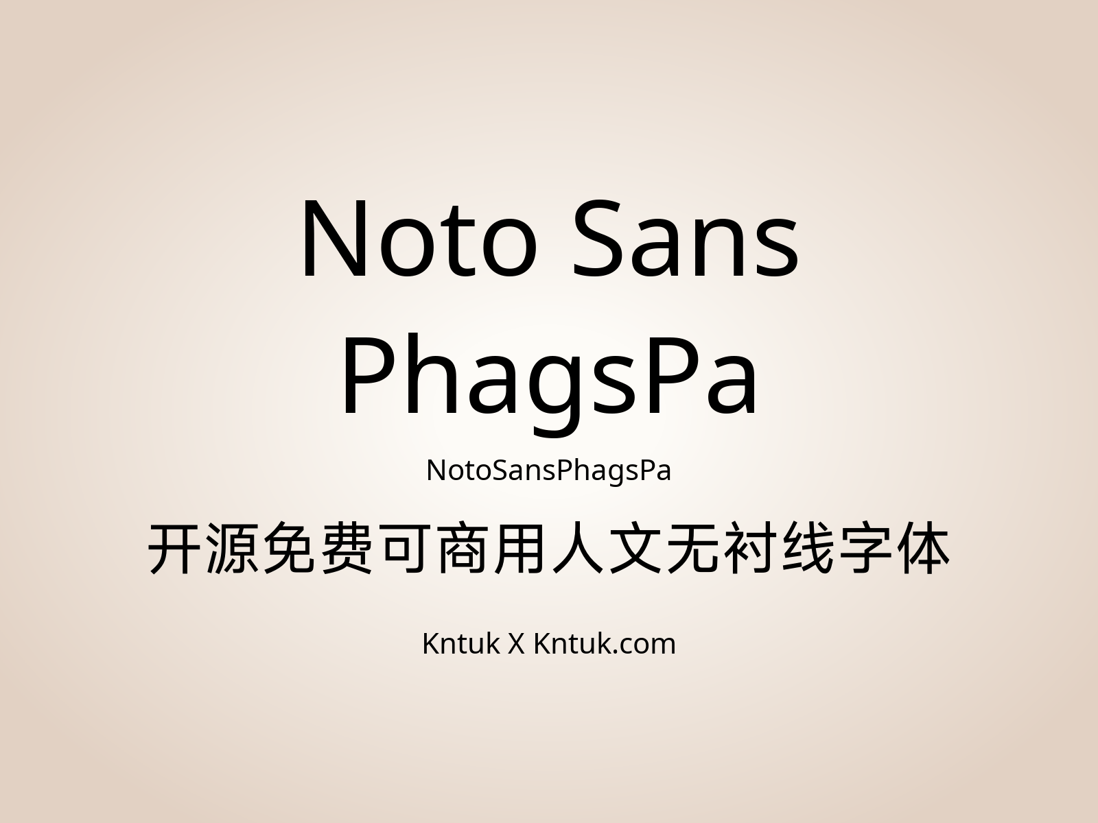 Noto Sans PhagsPa 开源免费可商用人文无衬线字体