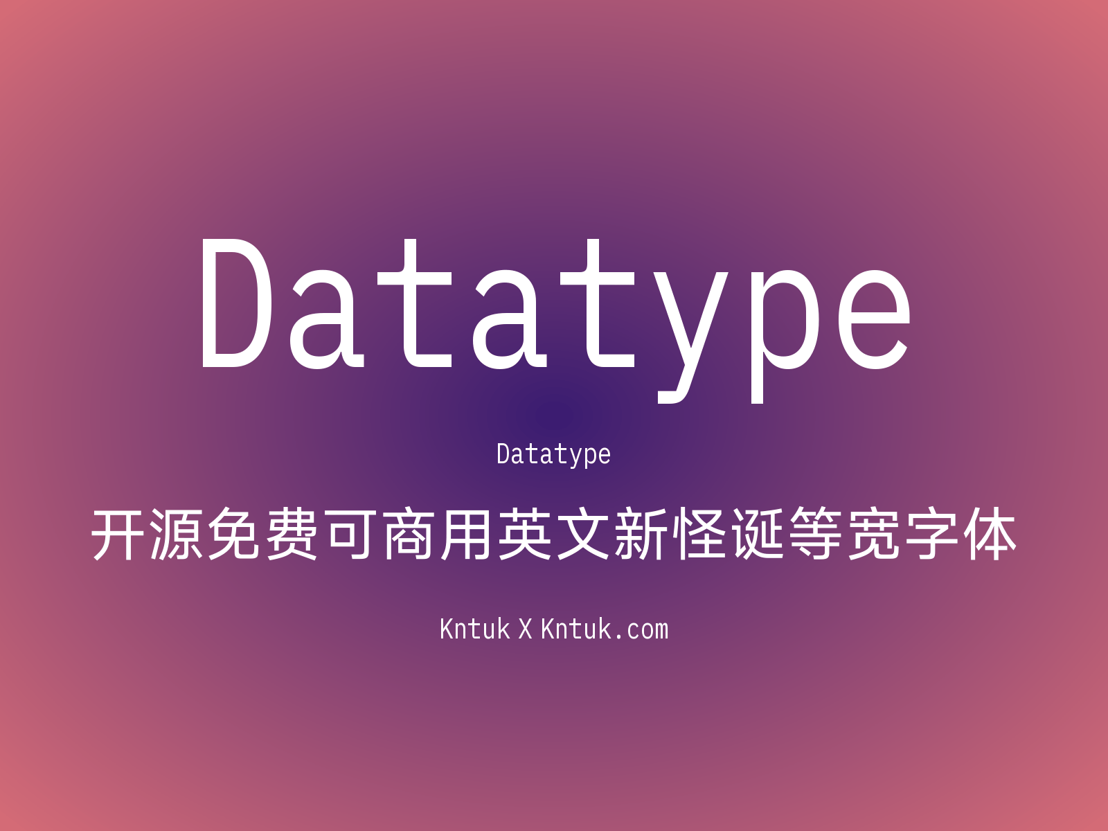 Datatype 开源免费可商用英文新怪诞等宽字体
