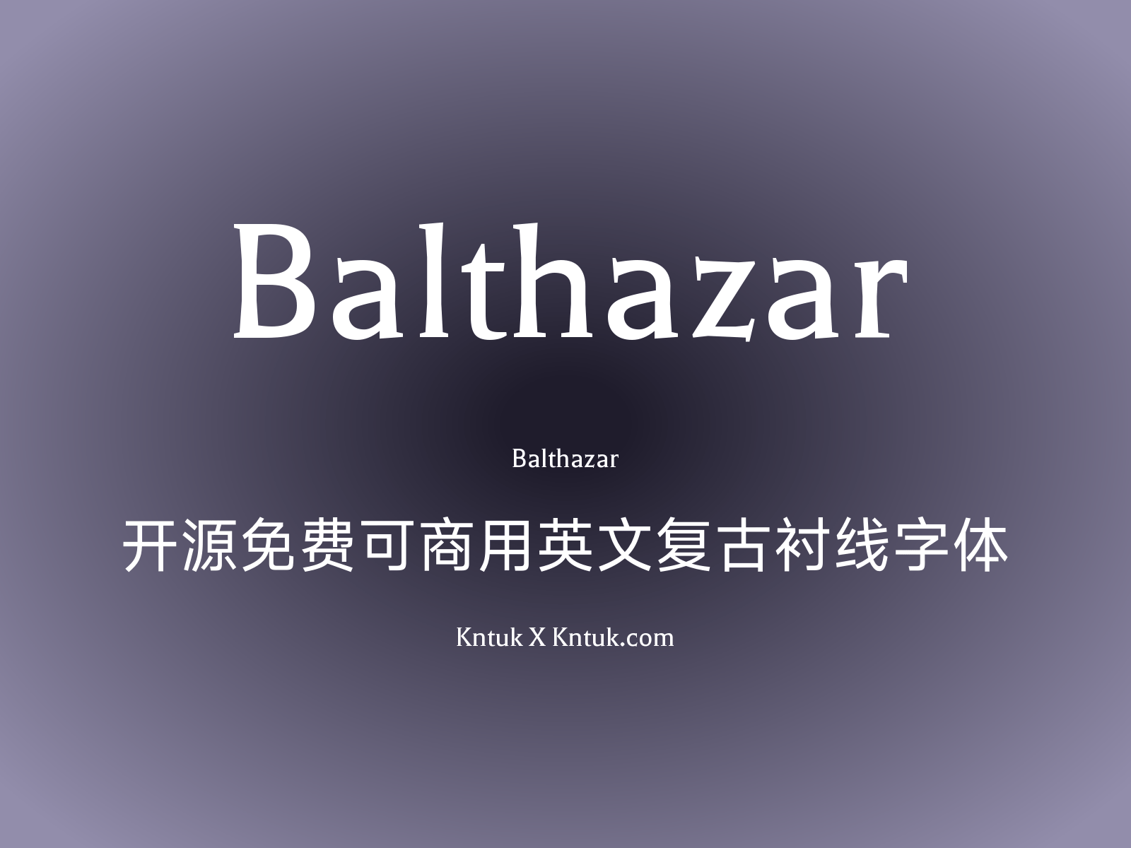 Balthazar 开源免费可商用英文复古衬线字体