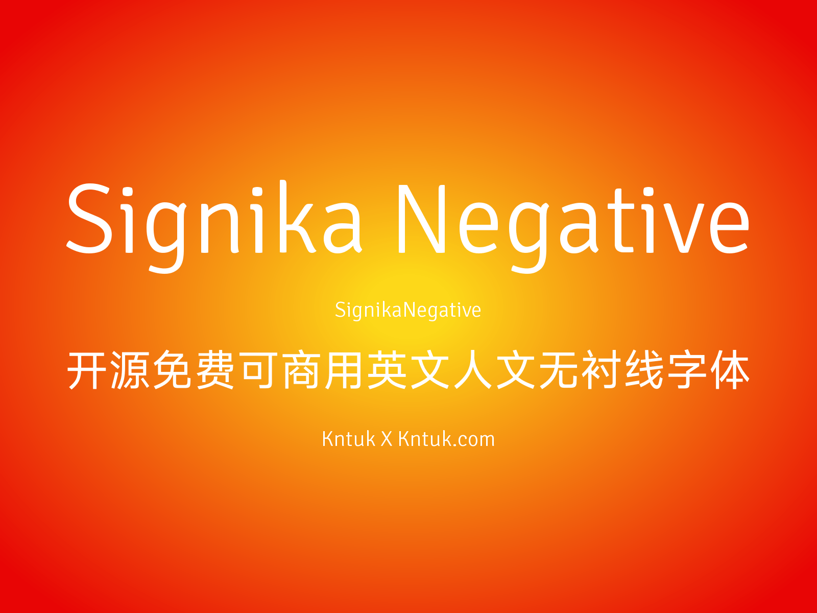 Signika Negative 开源免费可商用英文人文无衬线字体