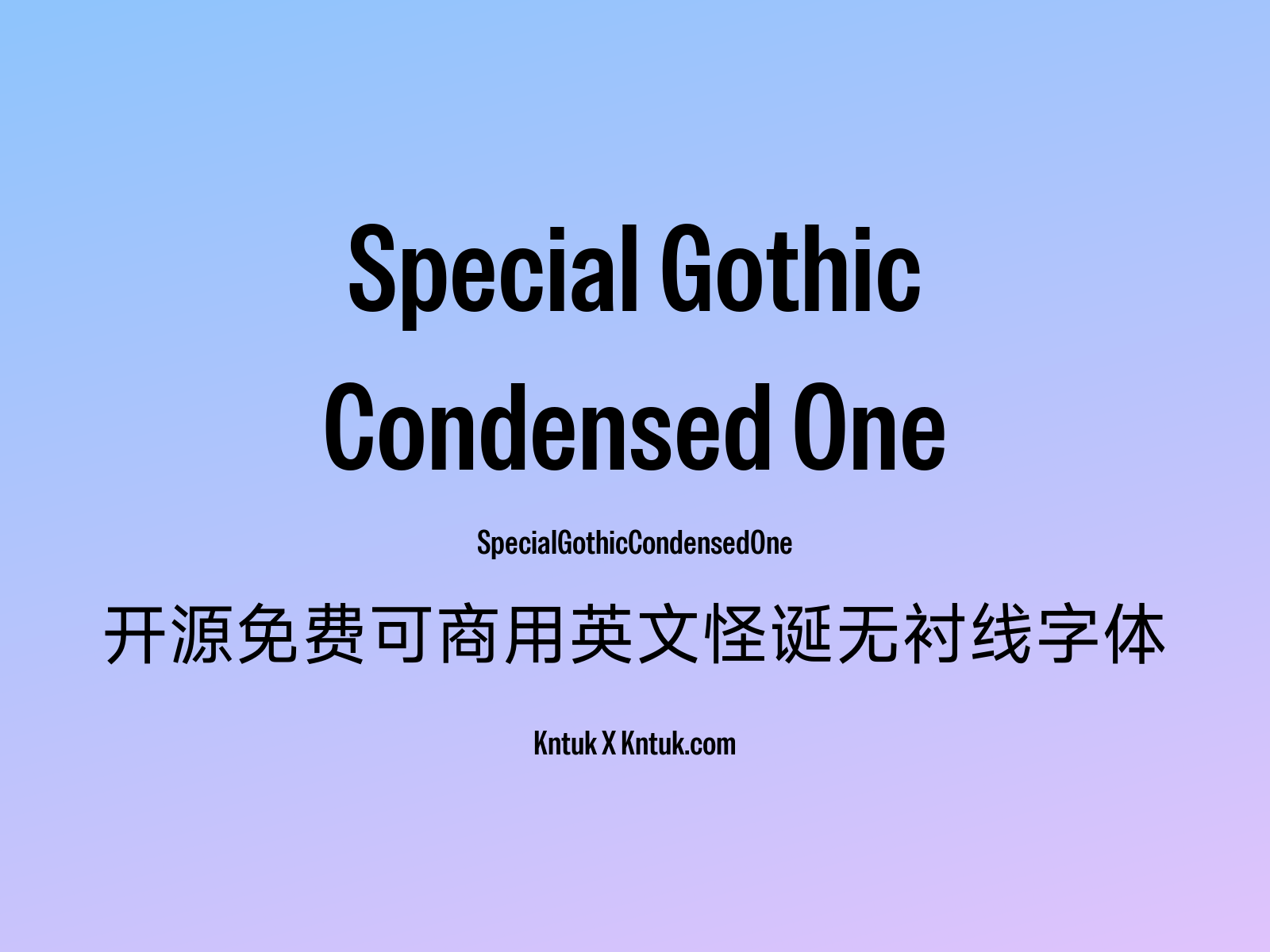 Special Gothic Condensed One