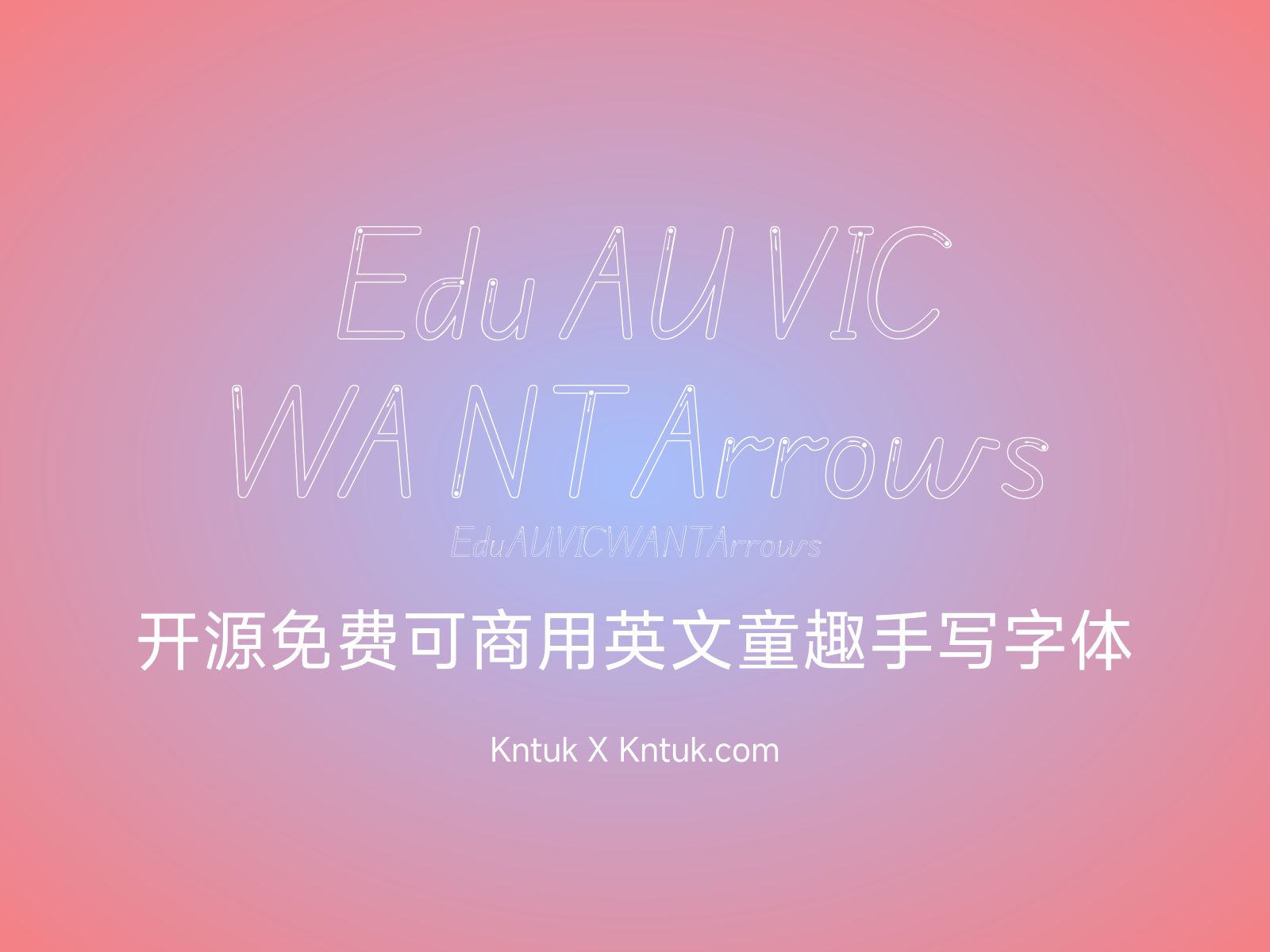Edu AU VIC WA NT Arrows 开源免费可商用英文童趣手写字体