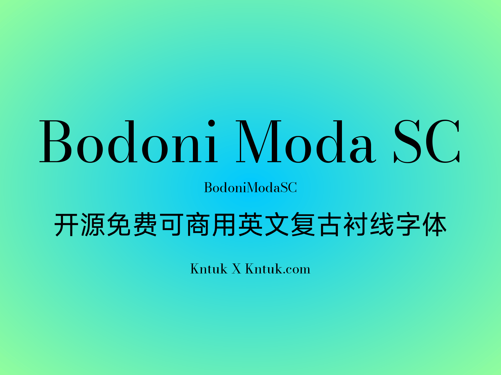 Bodoni Moda SC 开源免费可商用英文复古衬线字体