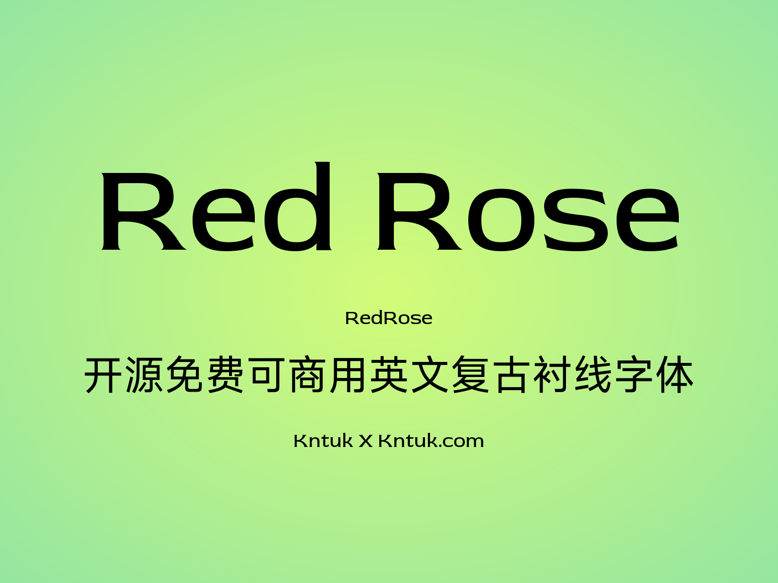 Red Rose 开源免费可商用英文复古衬线字体