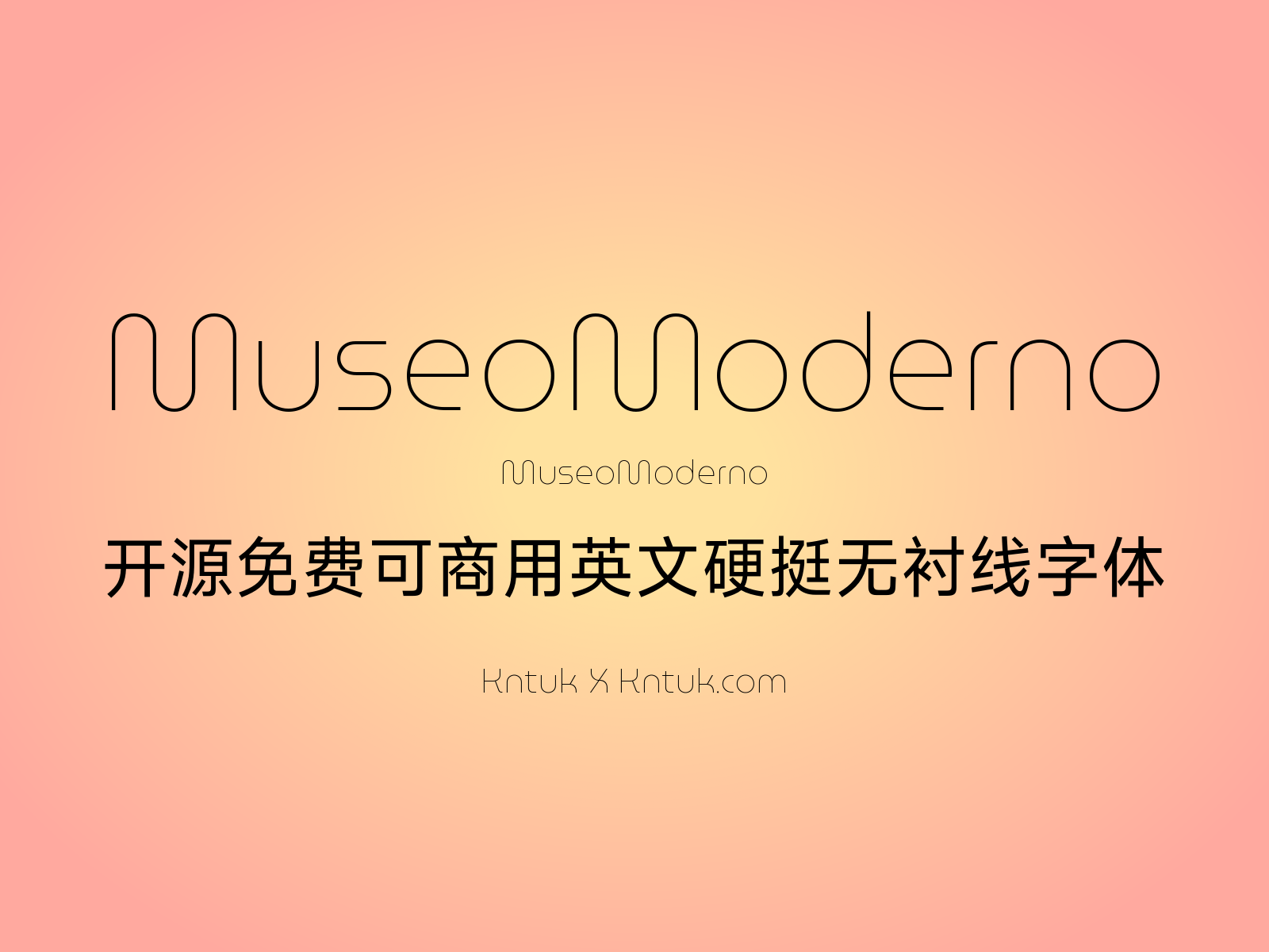 MuseoModerno 开源免费可商用英文硬挺无衬线字体