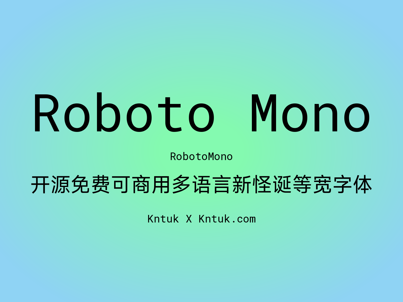 Roboto Mono 开源免费可商用多语言新怪诞等宽字体