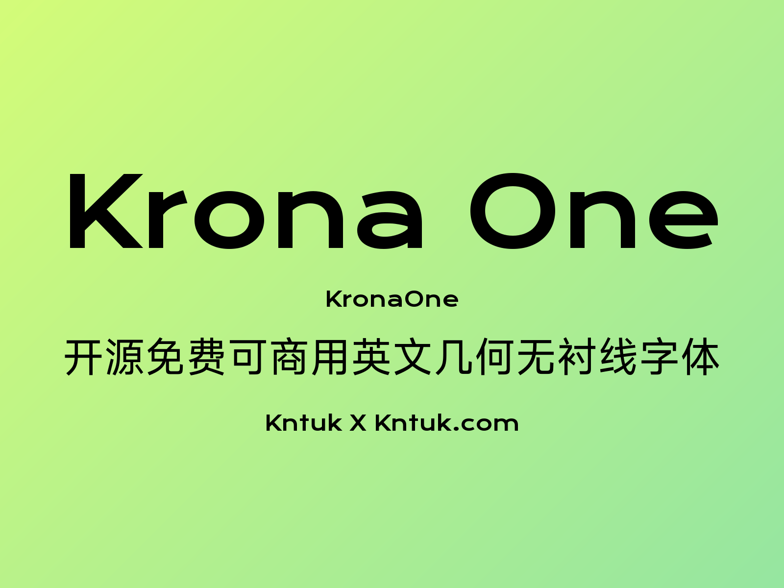 Krona One 开源免费可商用英文几何无衬线字体