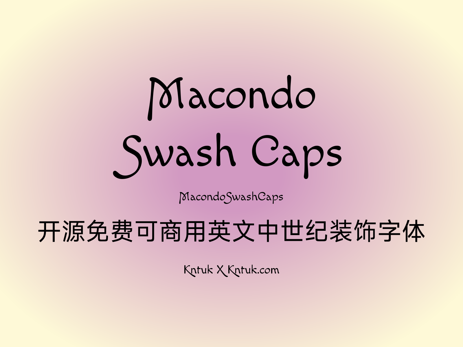 Macondo Swash Caps 开源免费可商用英文中世纪装饰字体