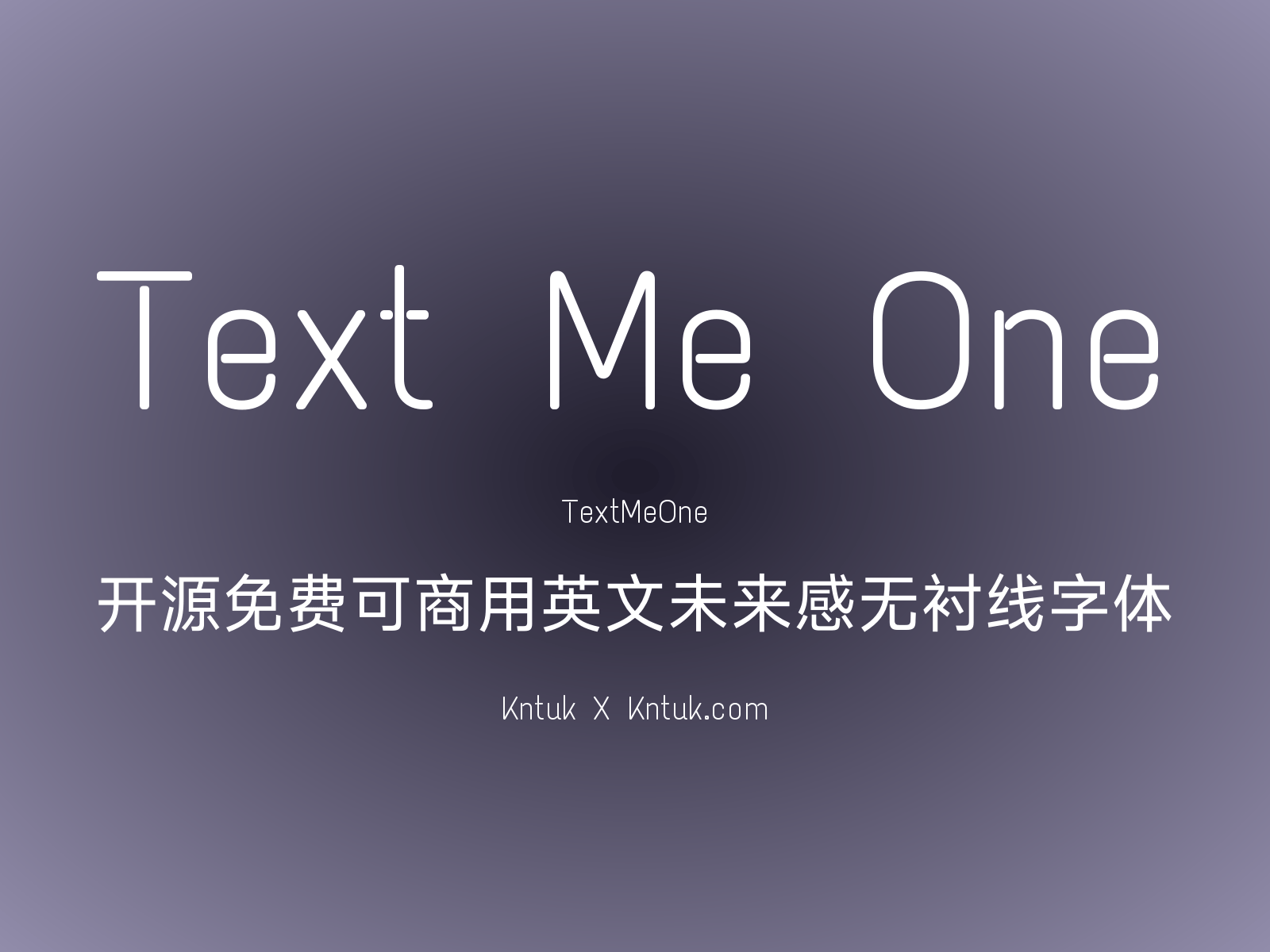 Text Me One 开源免费可商用英文未来感无衬线字体