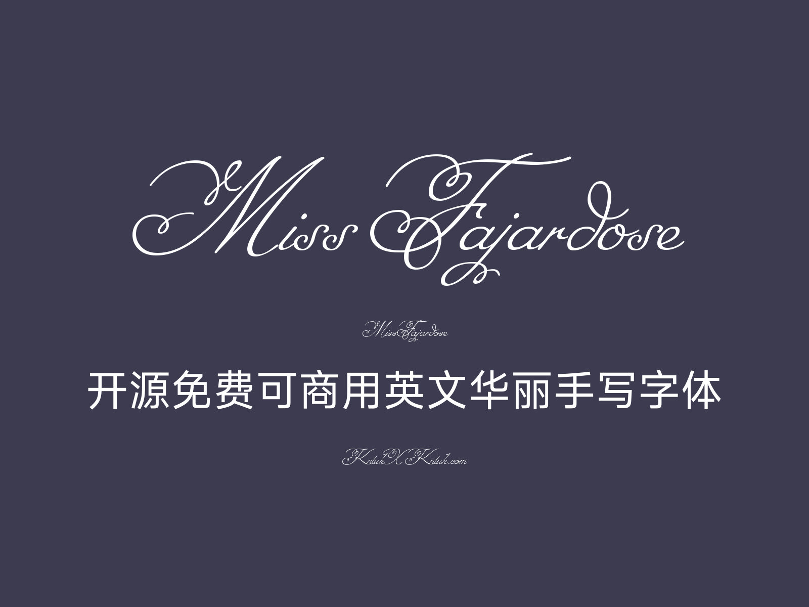 Miss Fajardose 开源免费可商用英文华丽手写字体