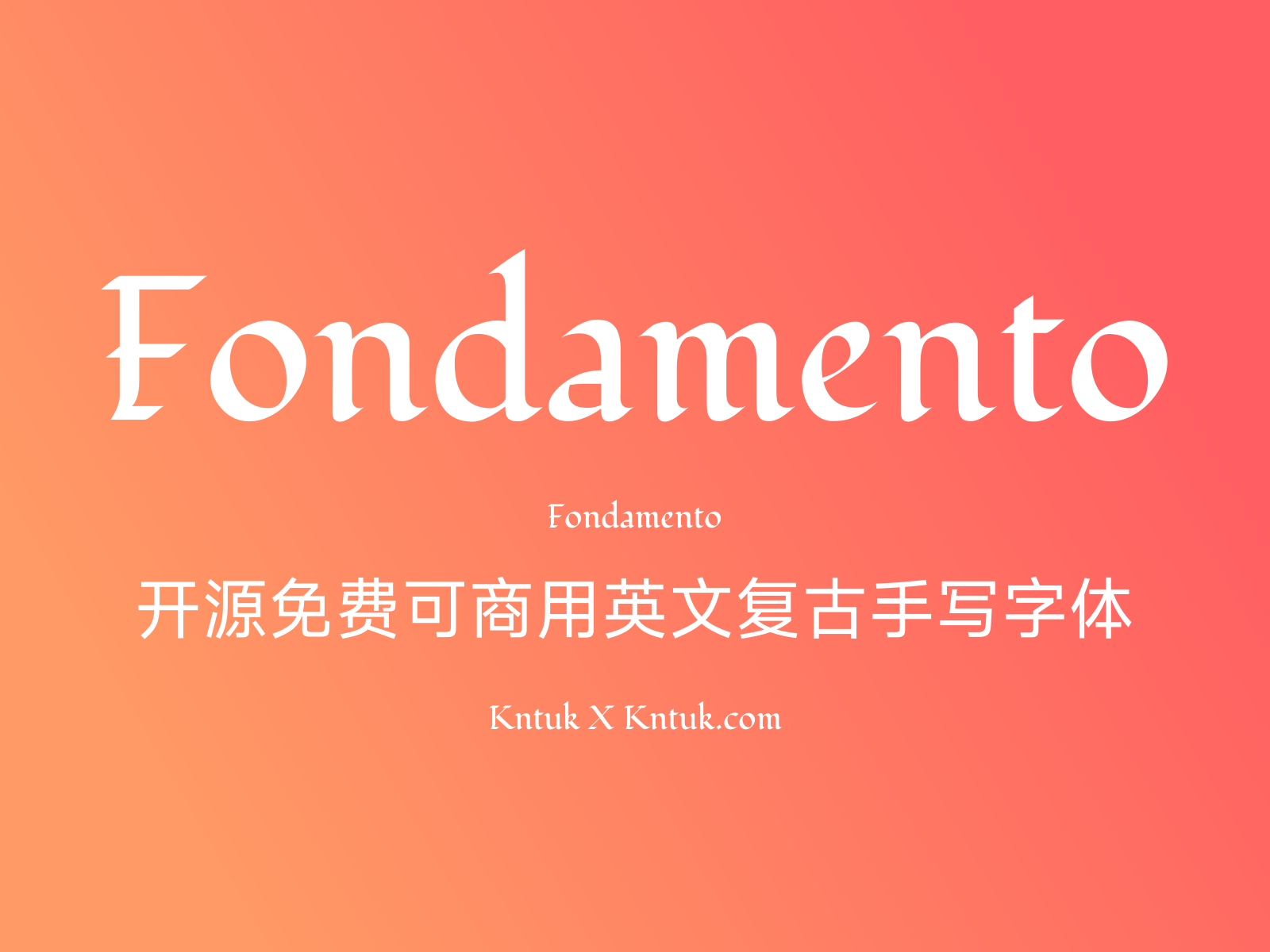 Fondamento 开源免费可商用英文复古手写字体
