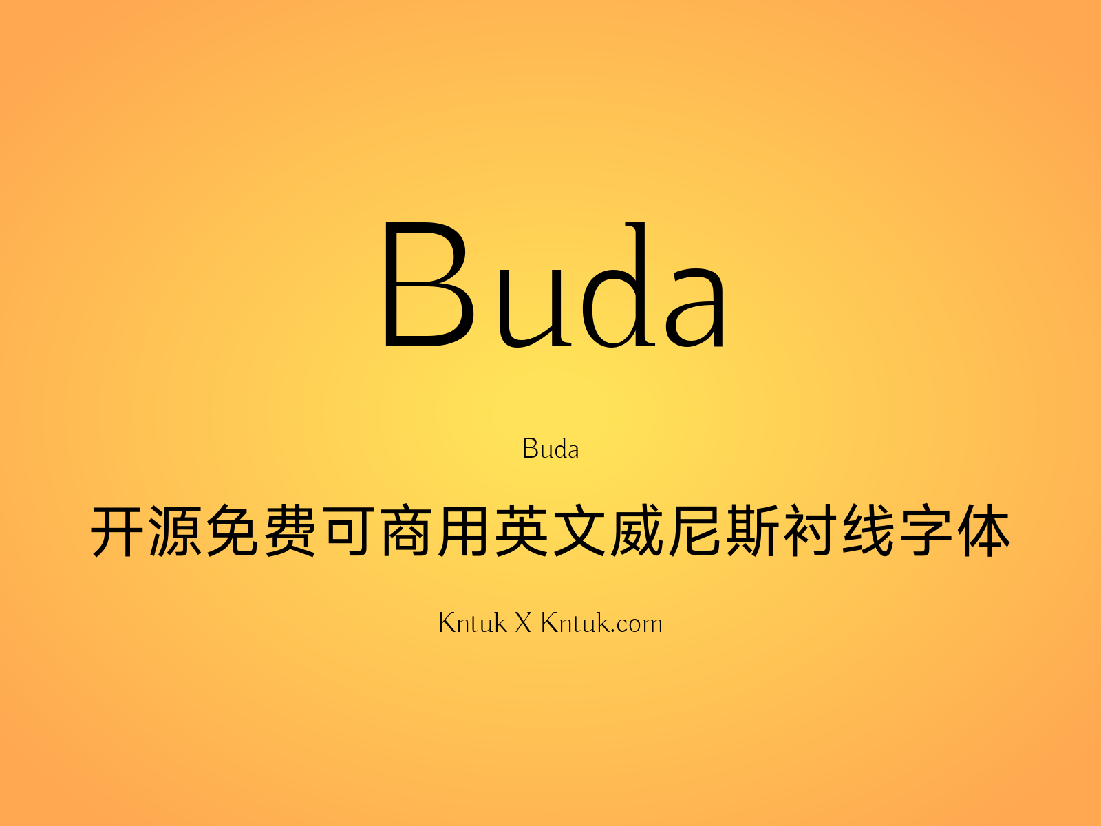 Buda 开源免费可商用英文威尼斯衬线字体