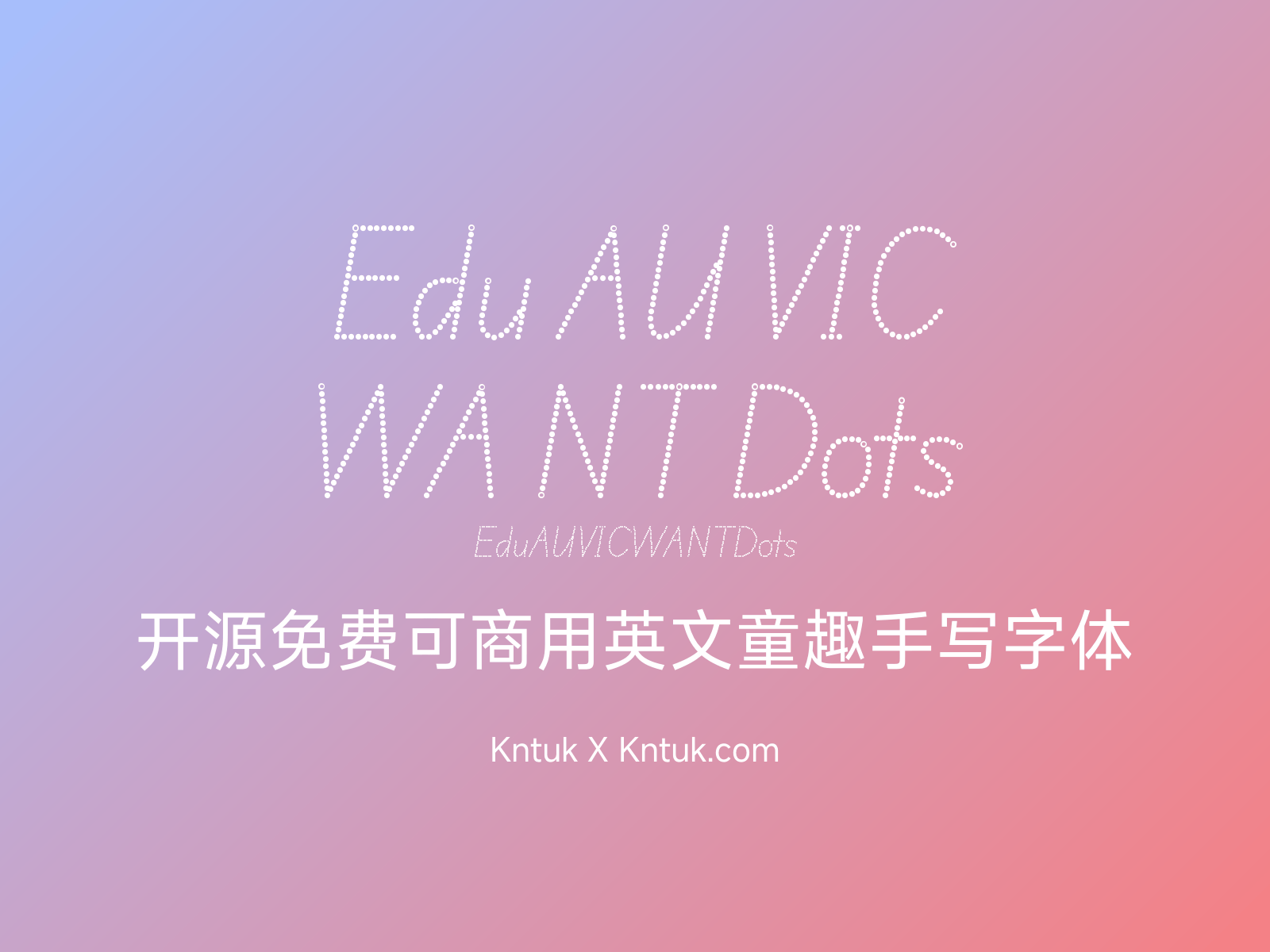 Edu AU VIC WA NT Dots 开源免费可商用英文童趣手写字体