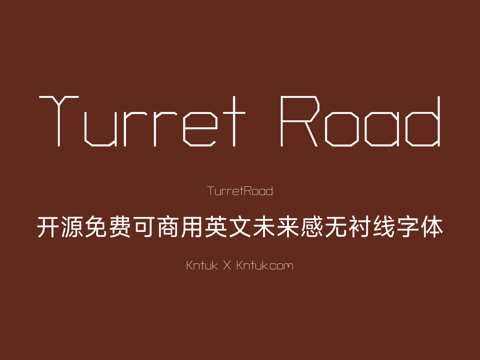 Turret Road 开源免费可商用英文未来感无衬线字体