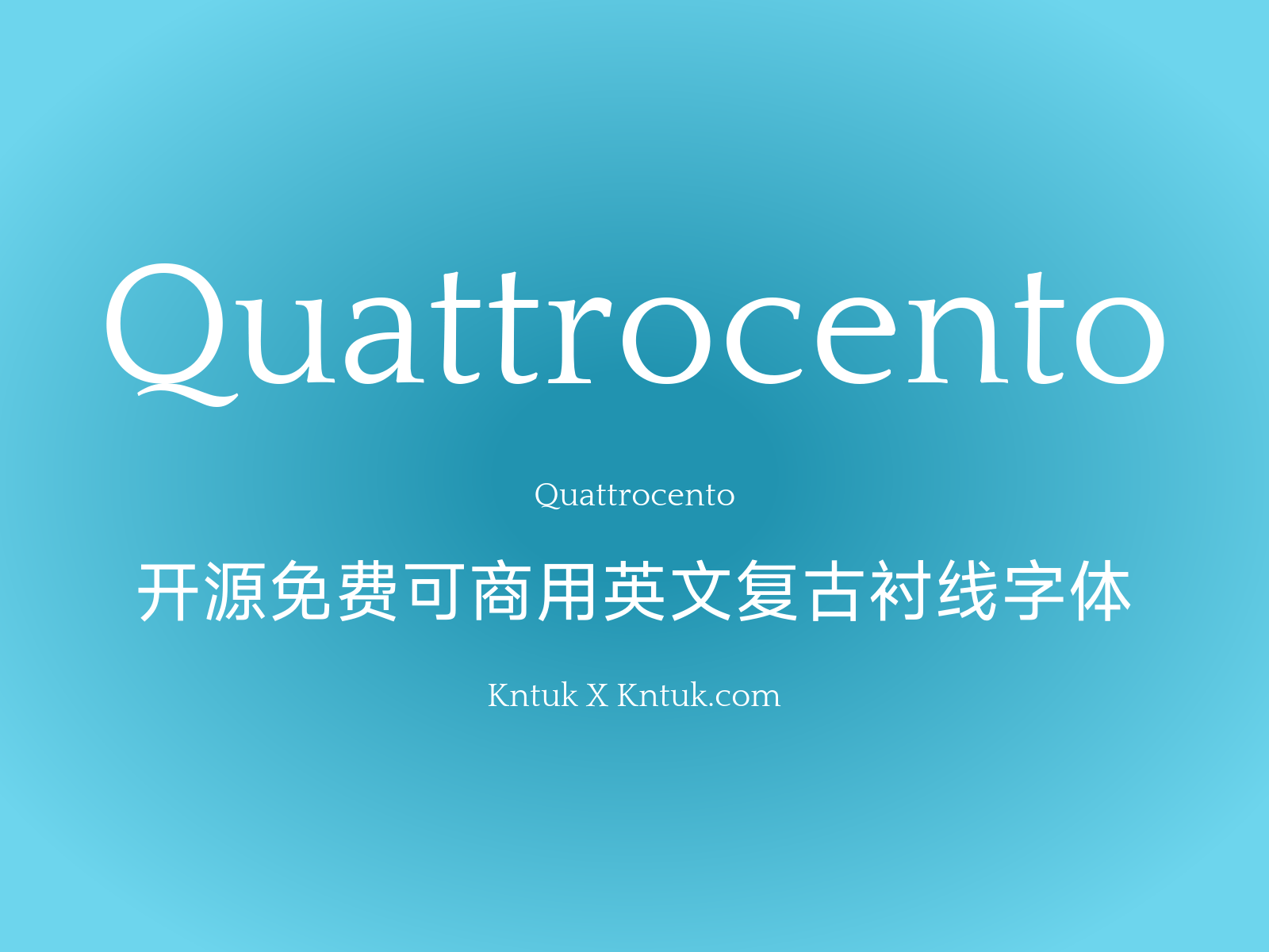 Quattrocento 开源免费可商用英文复古衬线字体