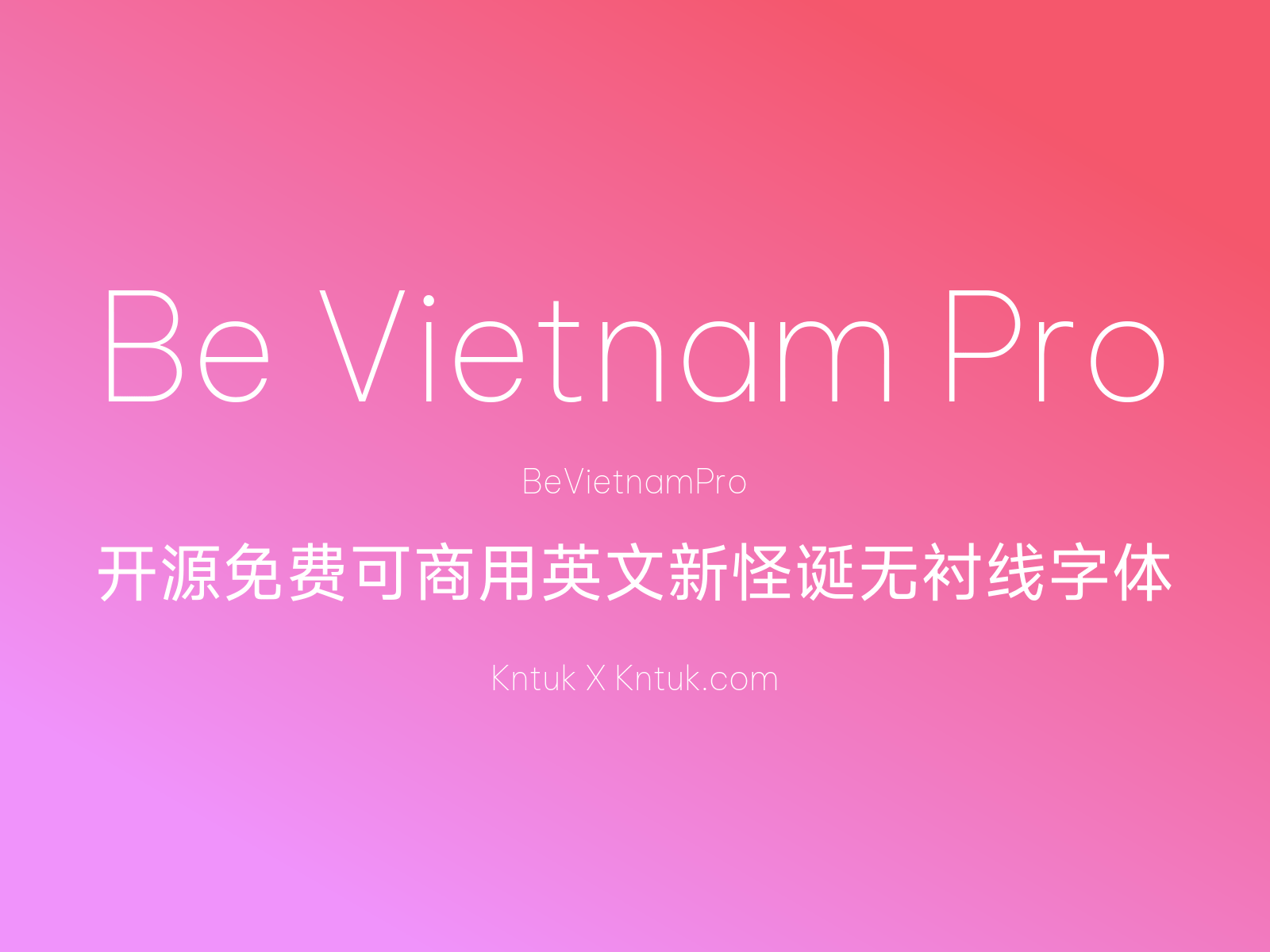 Be Vietnam Pro 开源免费可商用英文新怪诞无衬线字体