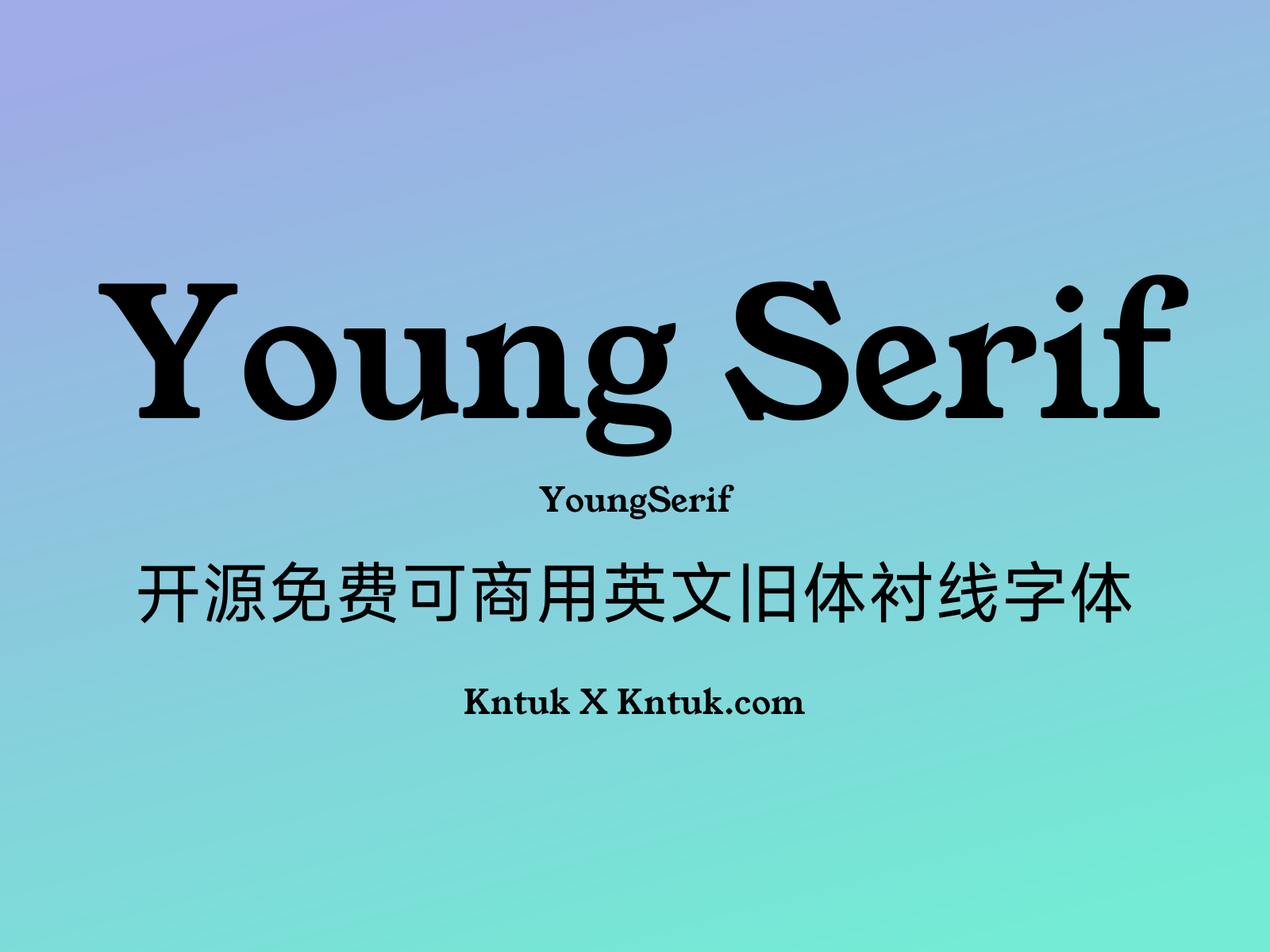 Young Serif 开源免费可商用英文旧体衬线字体