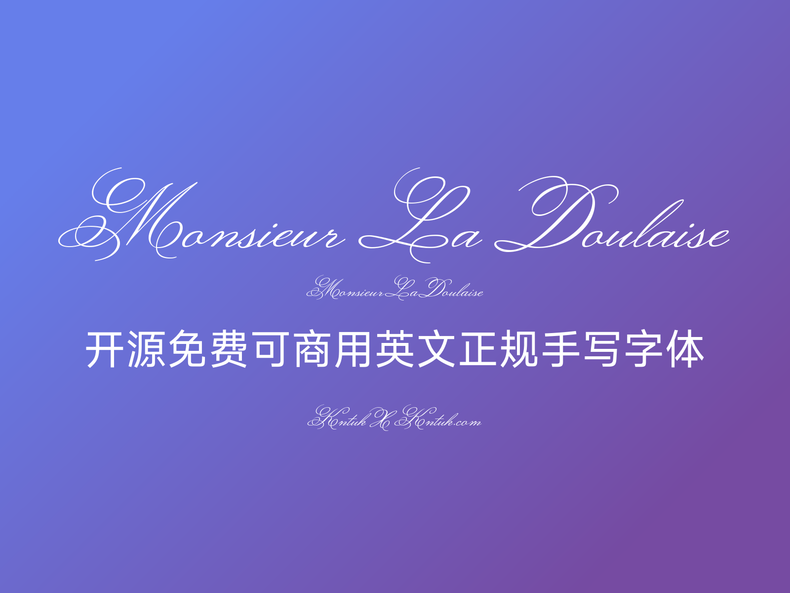 Monsieur La Doulaise 开源免费可商用英文正规手写字体
