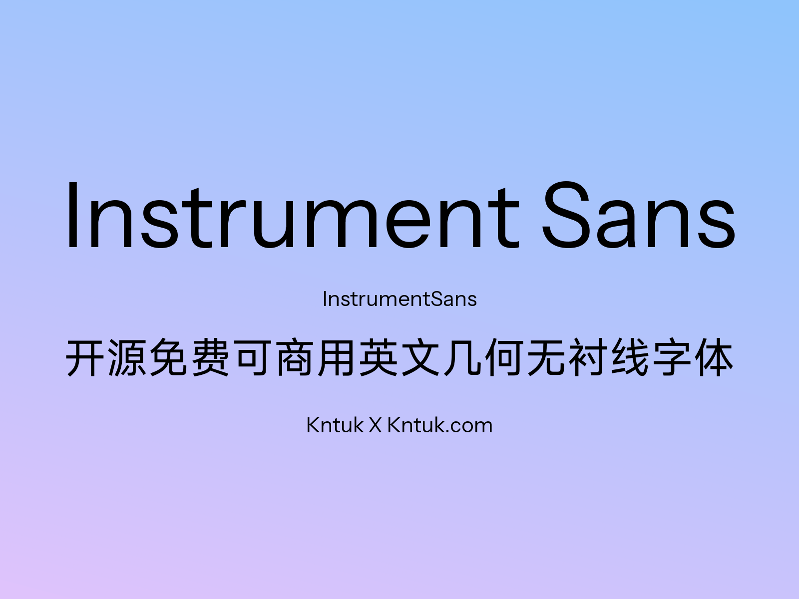 Instrument Sans 开源免费可商用英文几何无衬线字体