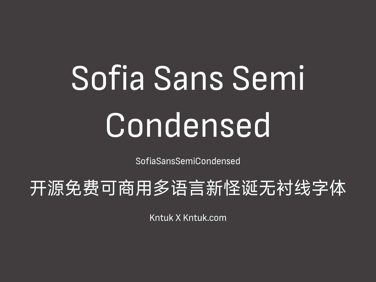 Sofia Sans Semi Condensed