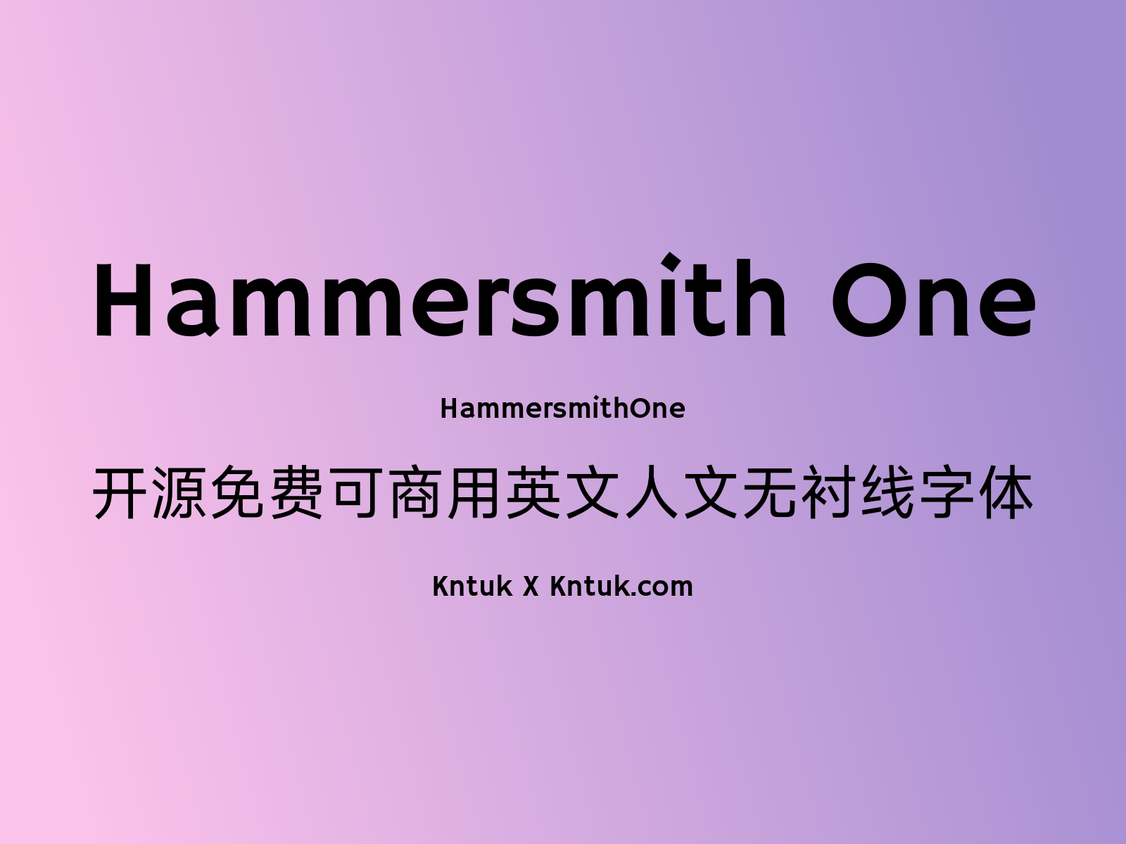 Hammersmith One 开源免费可商用英文人文无衬线字体