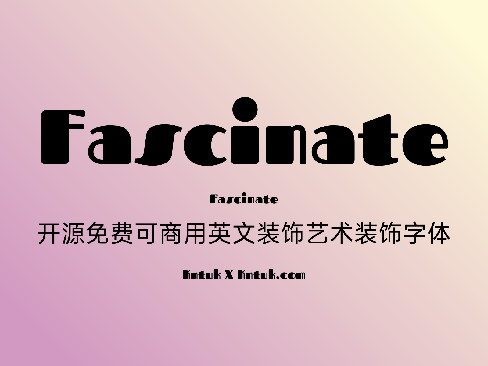 Fascinate 开源免费可商用英文装饰艺术装饰字体