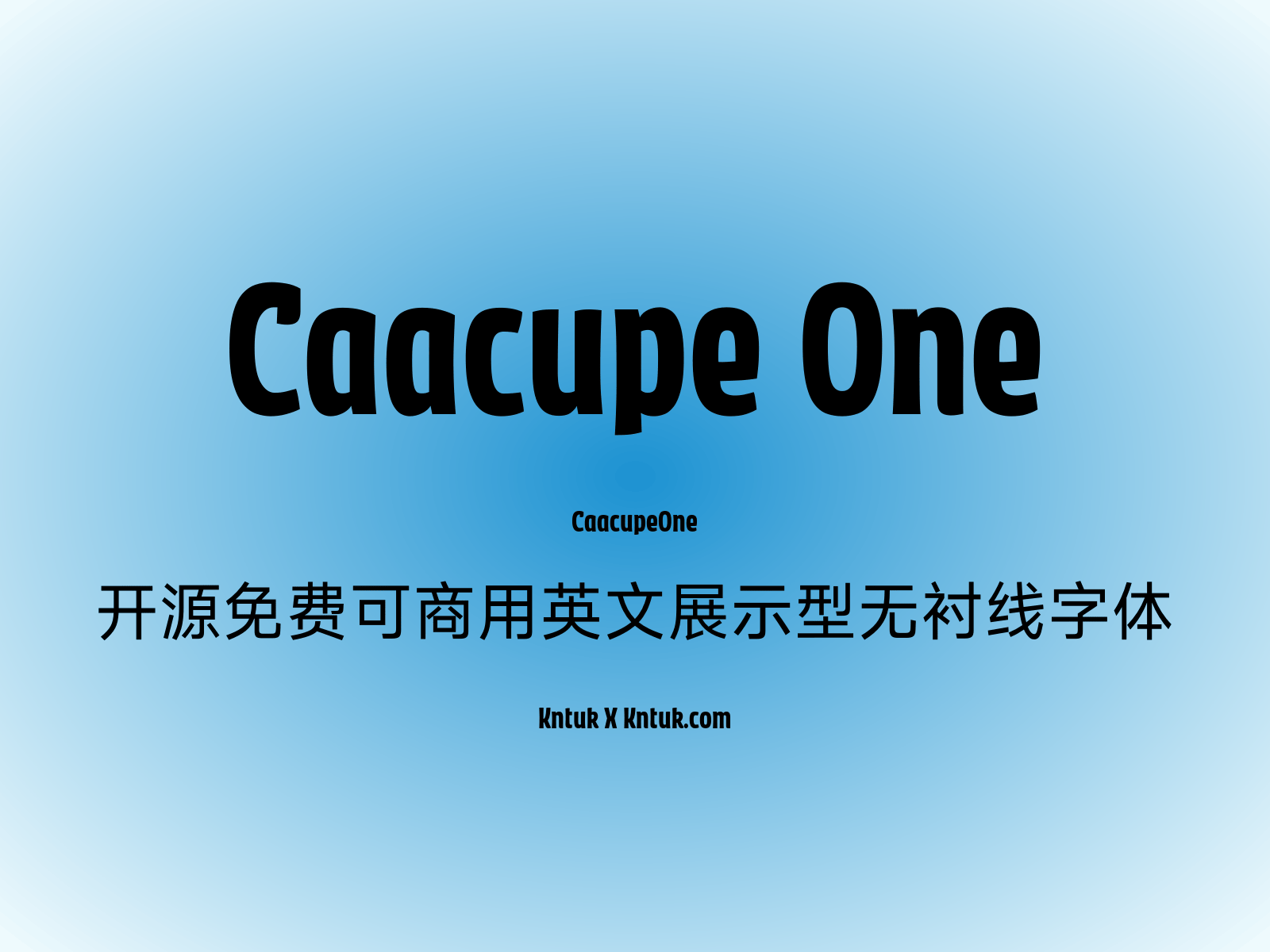 Caacupe One 开源免费可商用英文展示型无衬线字体
