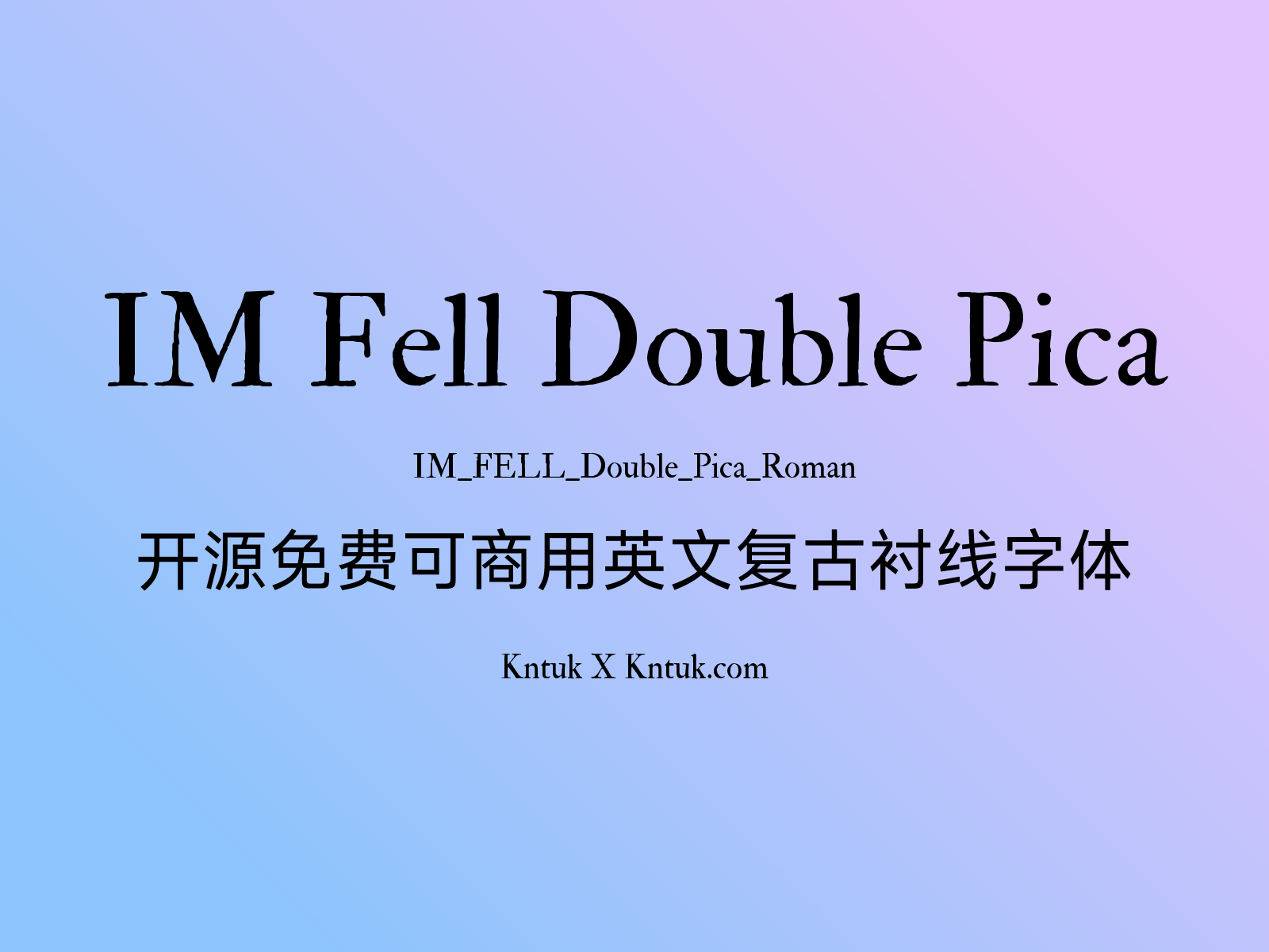 IM FELL Double Pica