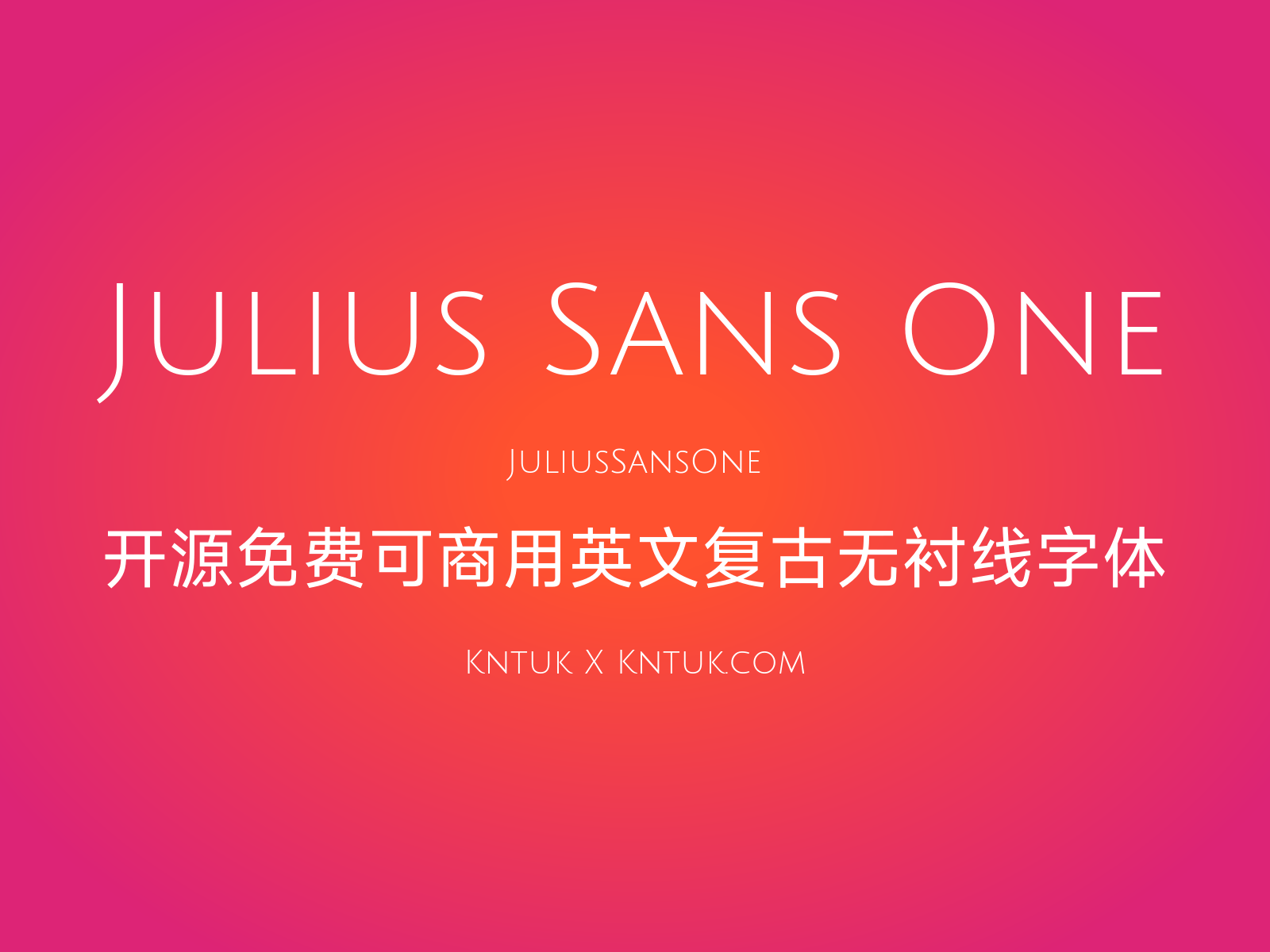 Julius Sans One