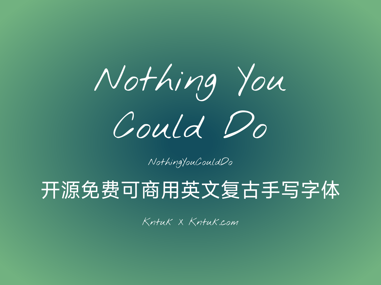 Nothing You Could Do 开源免费可商用英文复古手写字体