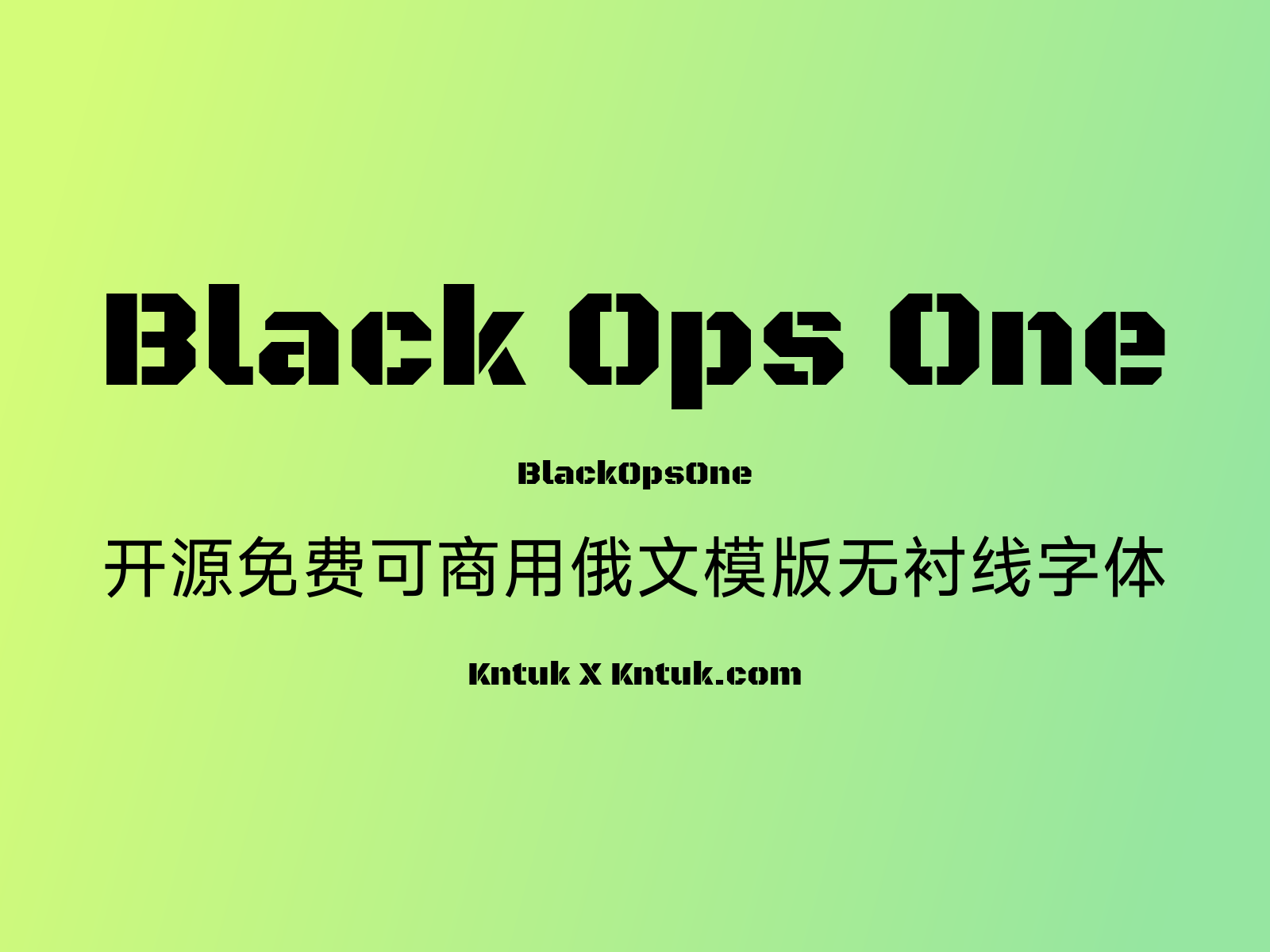 Black Ops One