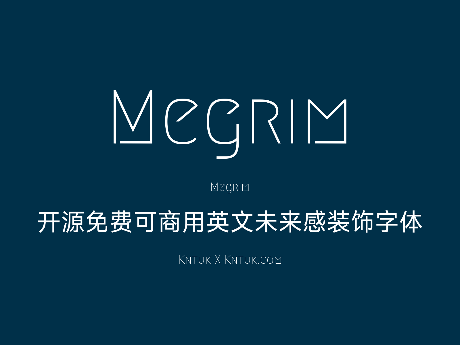 Megrim 开源免费可商用英文未来感装饰字体