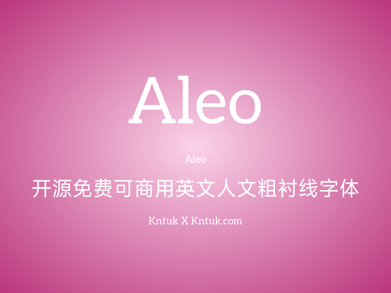 Aleo 开源免费可商用英文人文粗衬线字体
