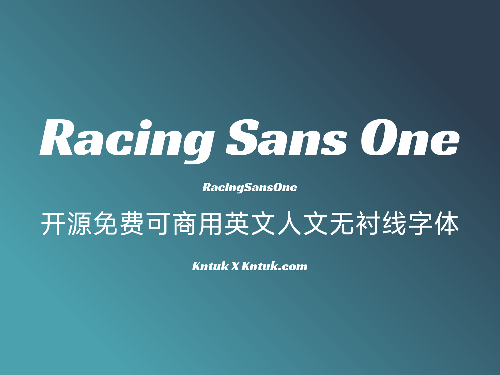Racing Sans One 开源免费可商用英文人文无衬线字体