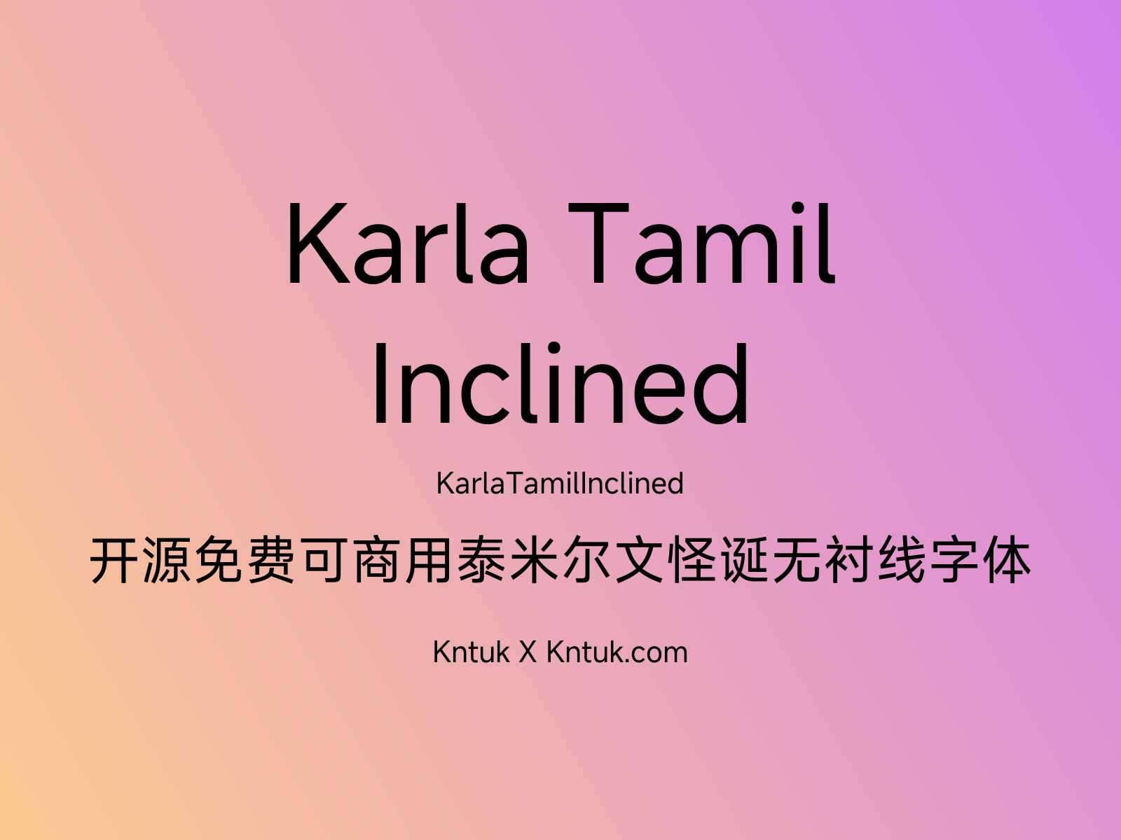 Karla Tamil Inclined