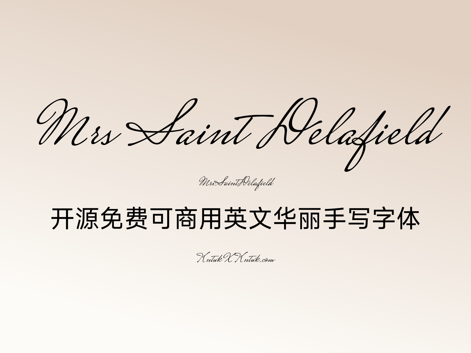 Mrs Saint Delafield 开源免费可商用英文华丽手写字体