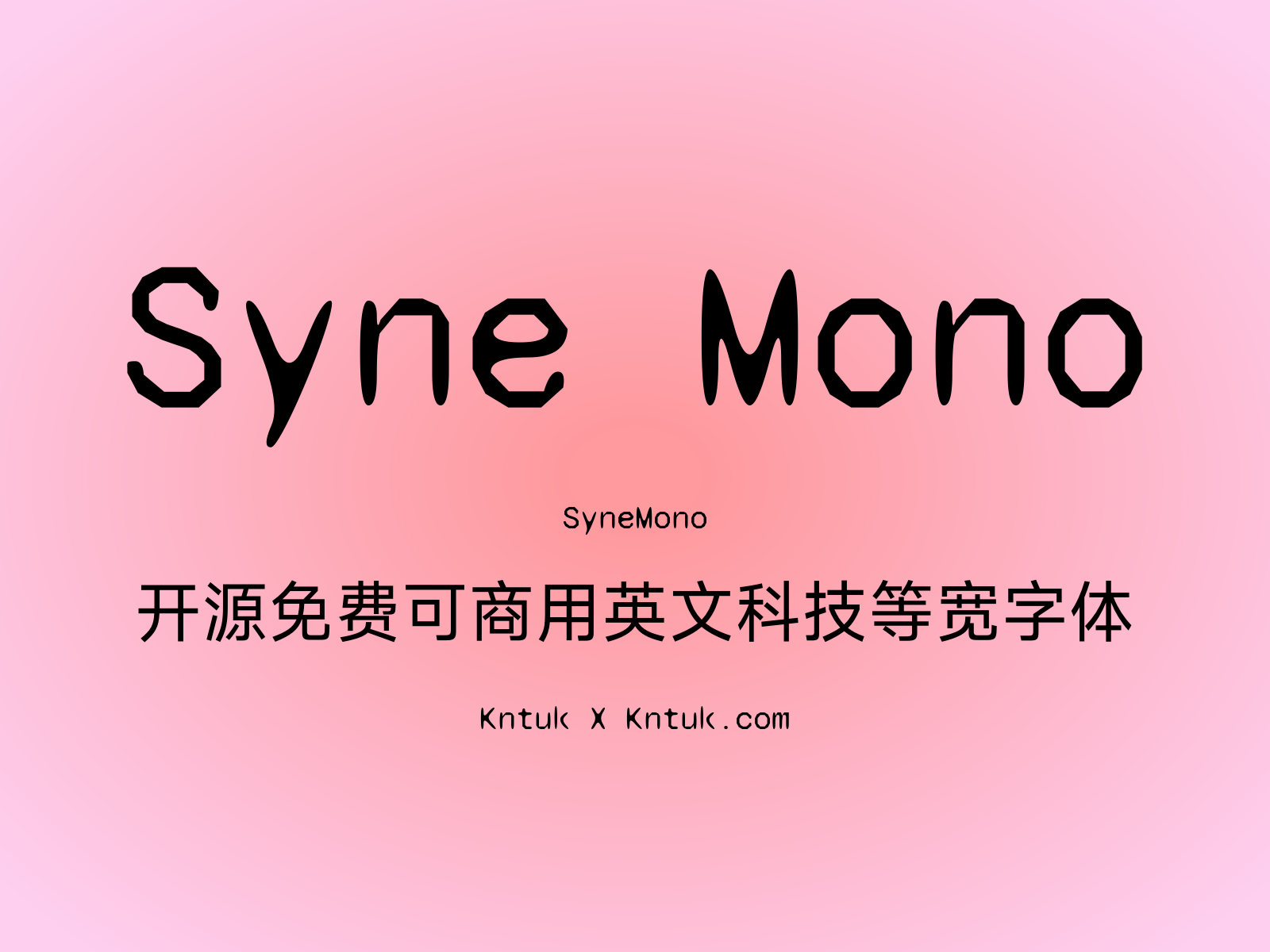 Syne Mono 开源免费可商用英文科技等宽字体
