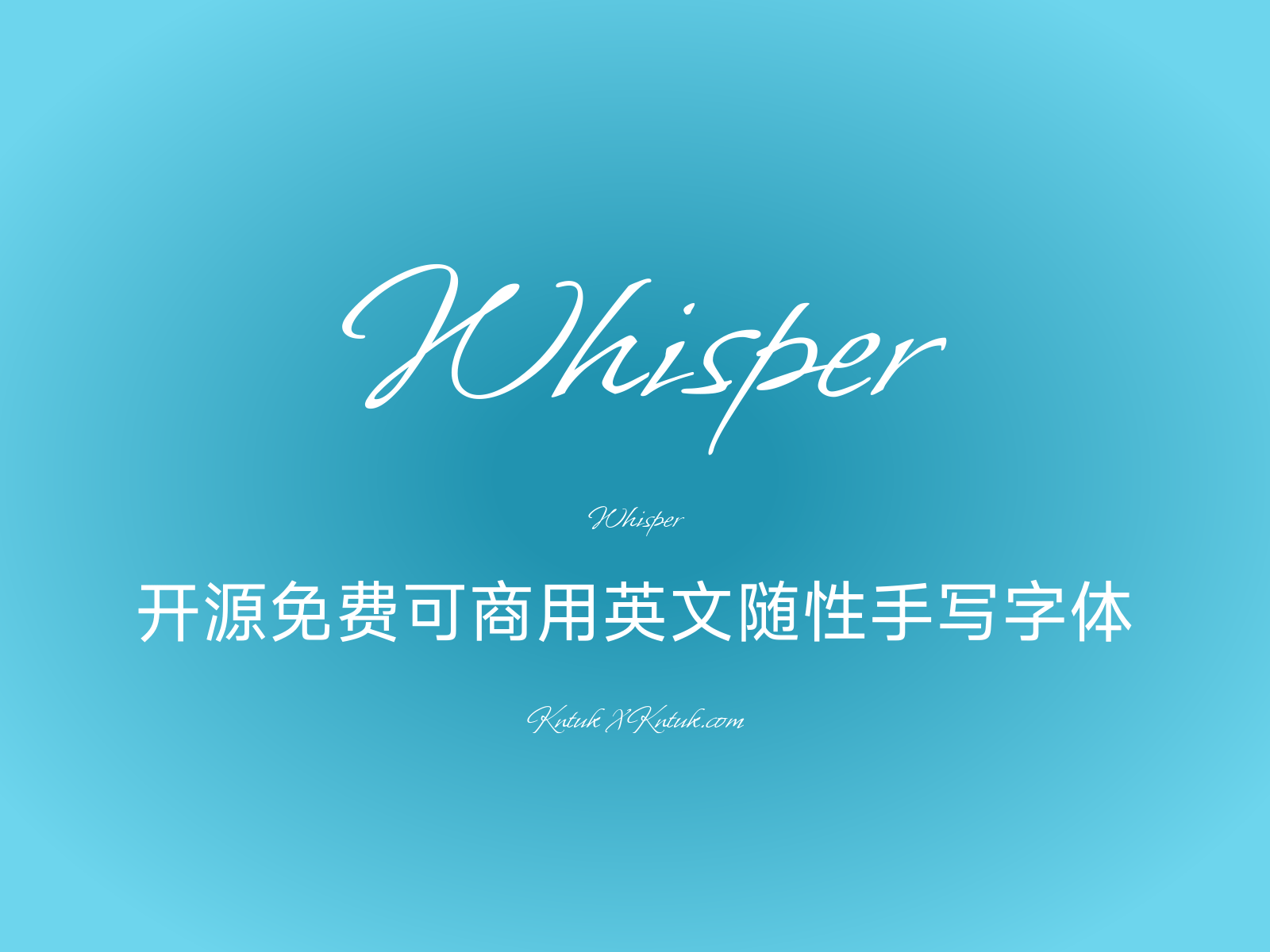 Whisper 开源免费可商用英文随性手写字体