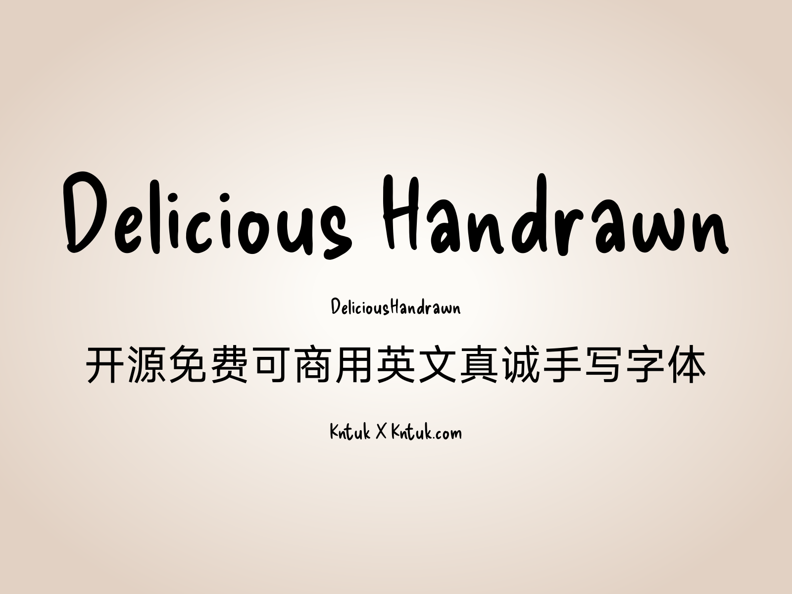 Delicious Handrawn 开源免费可商用英文真诚手写字体
