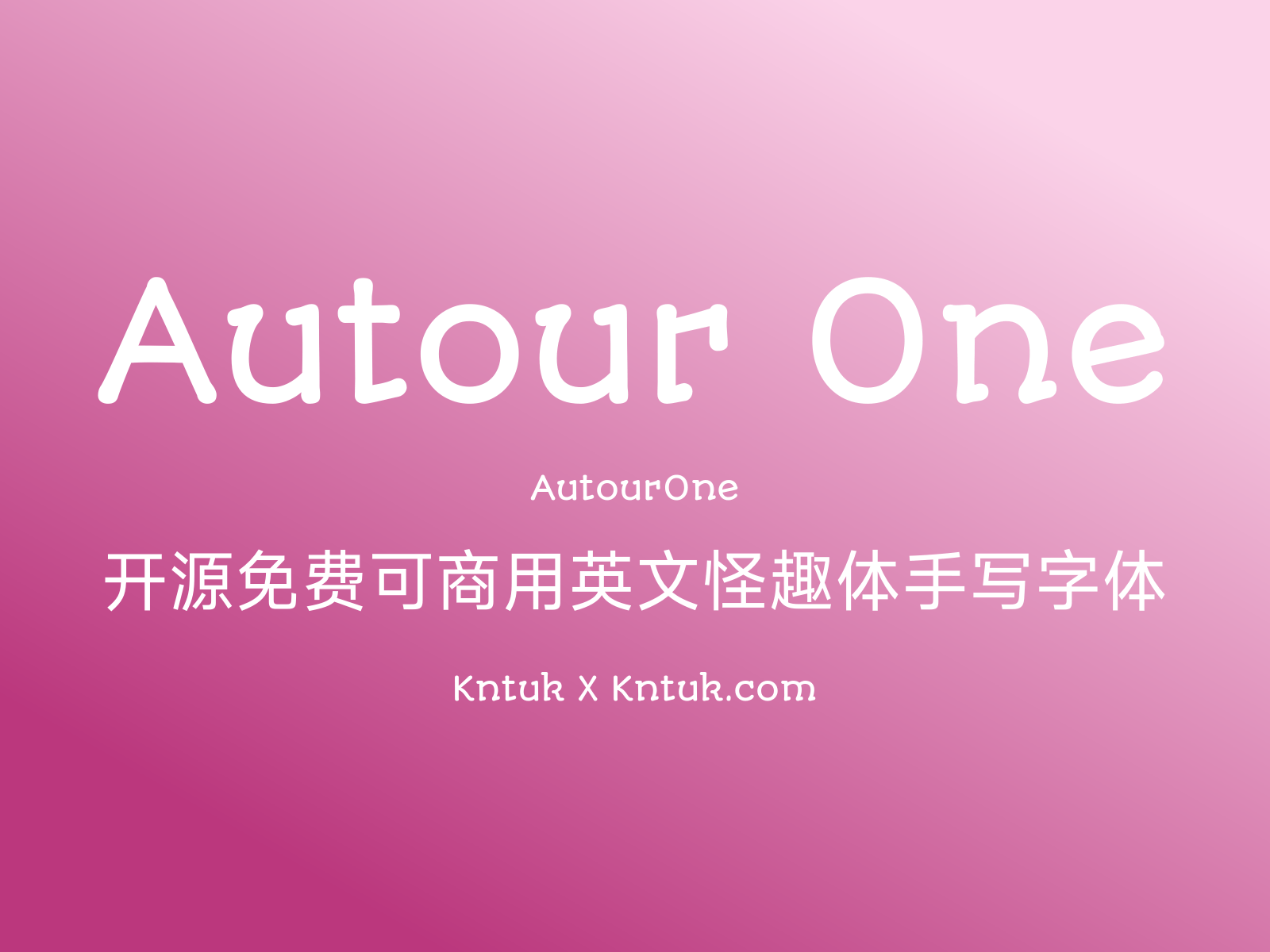 Autour One 开源免费可商用英文怪趣体手写字体