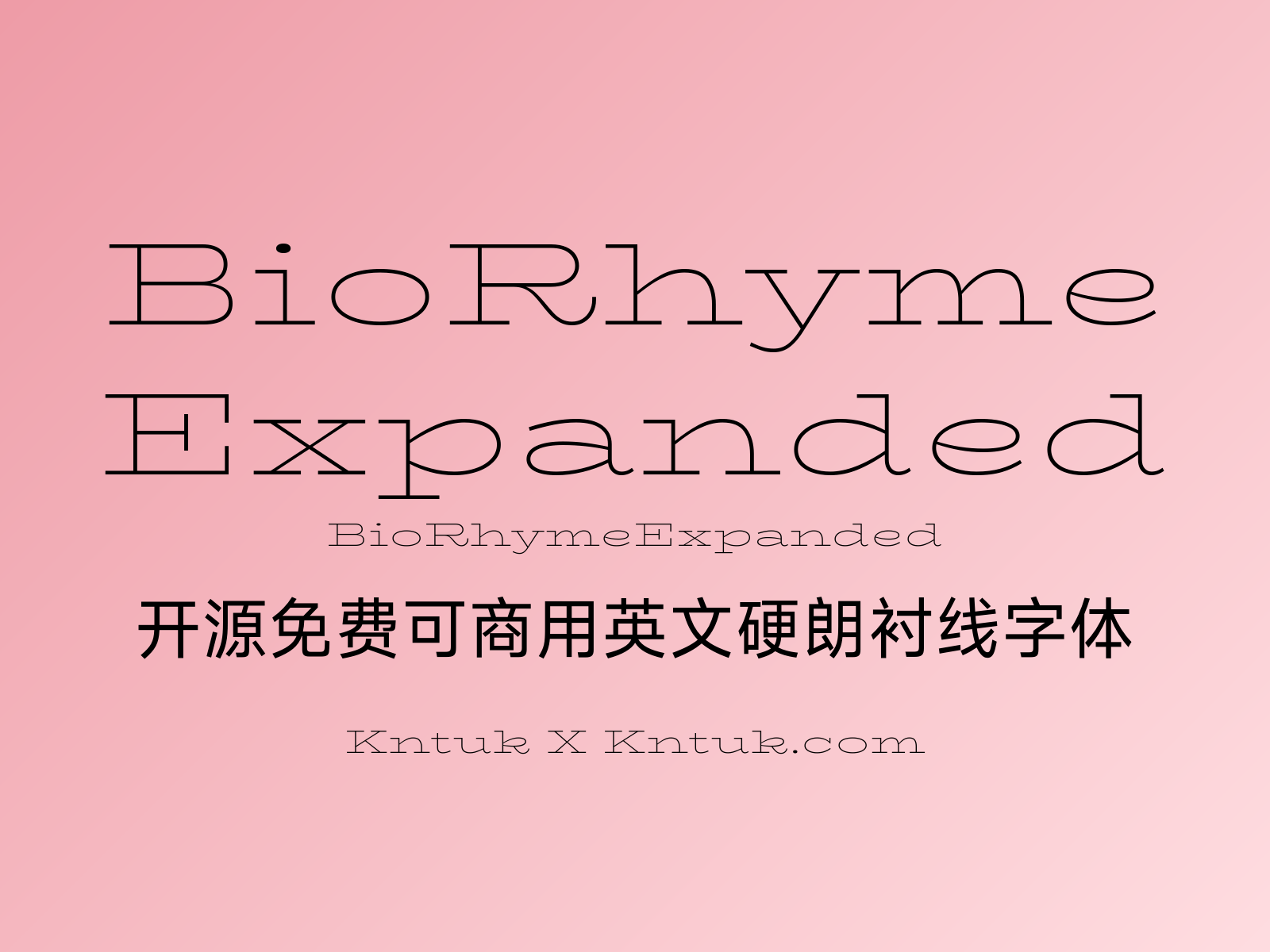 BioRhyme Expanded 开源免费可商用英文硬朗衬线字体