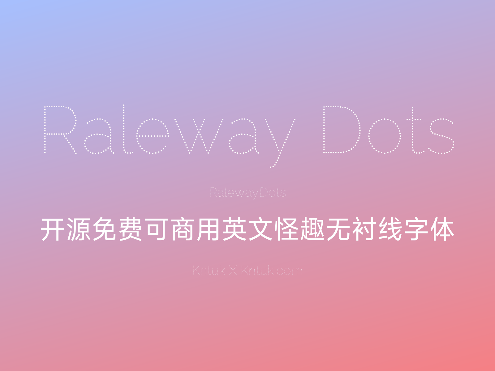 Raleway Dots 开源免费可商用英文怪趣无衬线字体