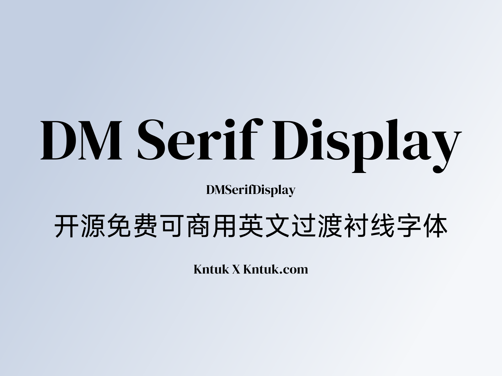 DM Serif Display 开源免费可商用英文过渡衬线字体