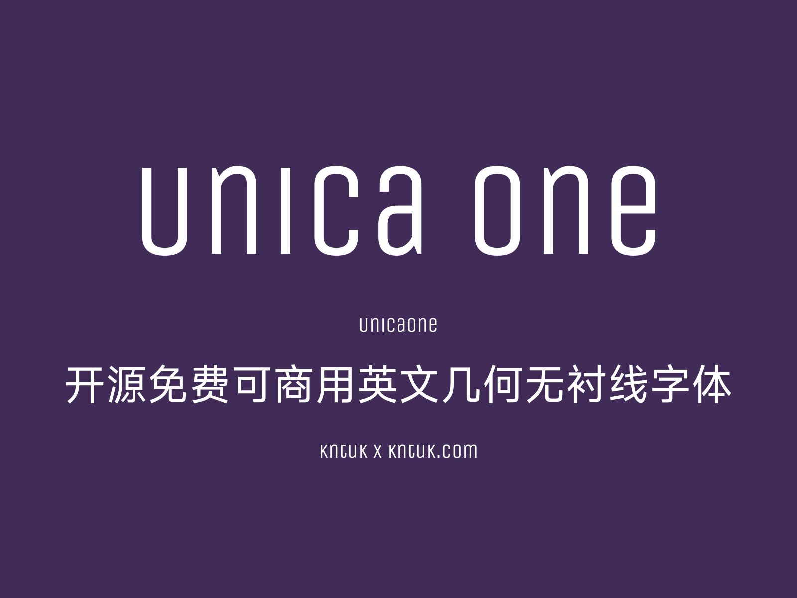 Unica One 开源免费可商用英文几何无衬线字体