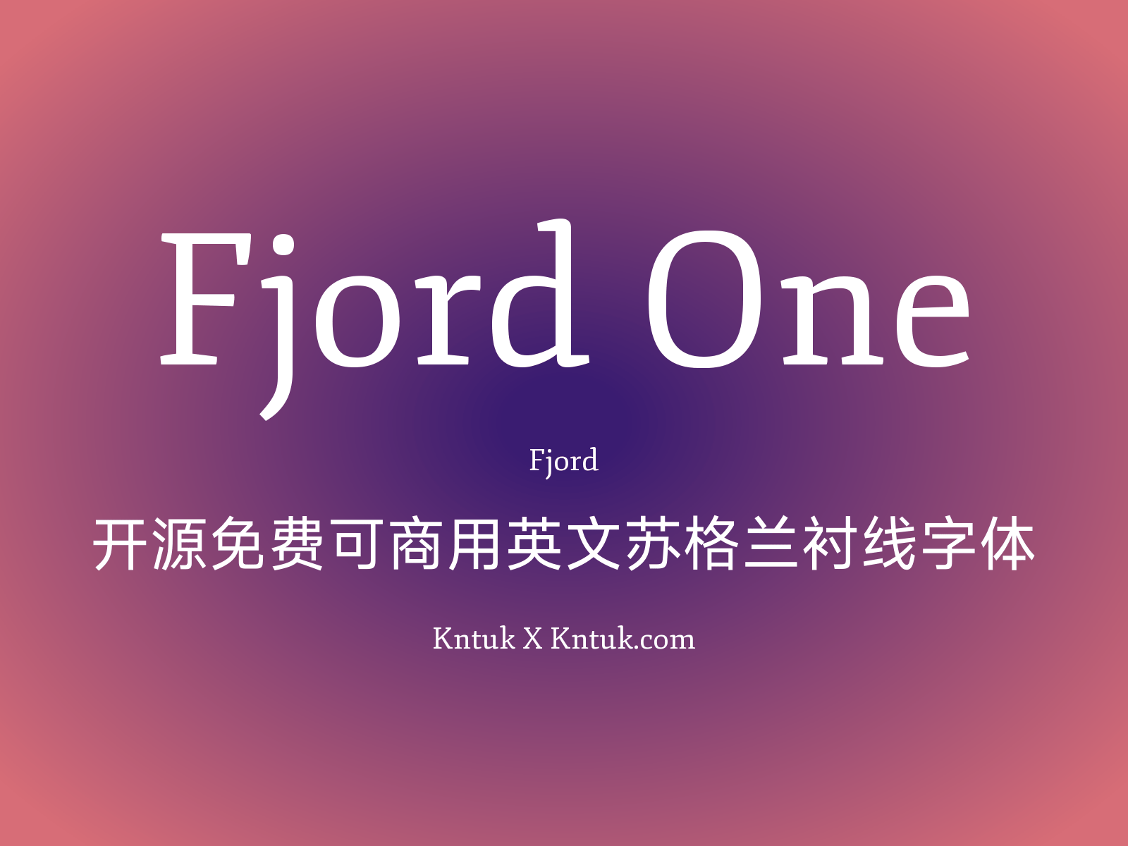 Fjord One 开源免费可商用英文苏格兰衬线字体
